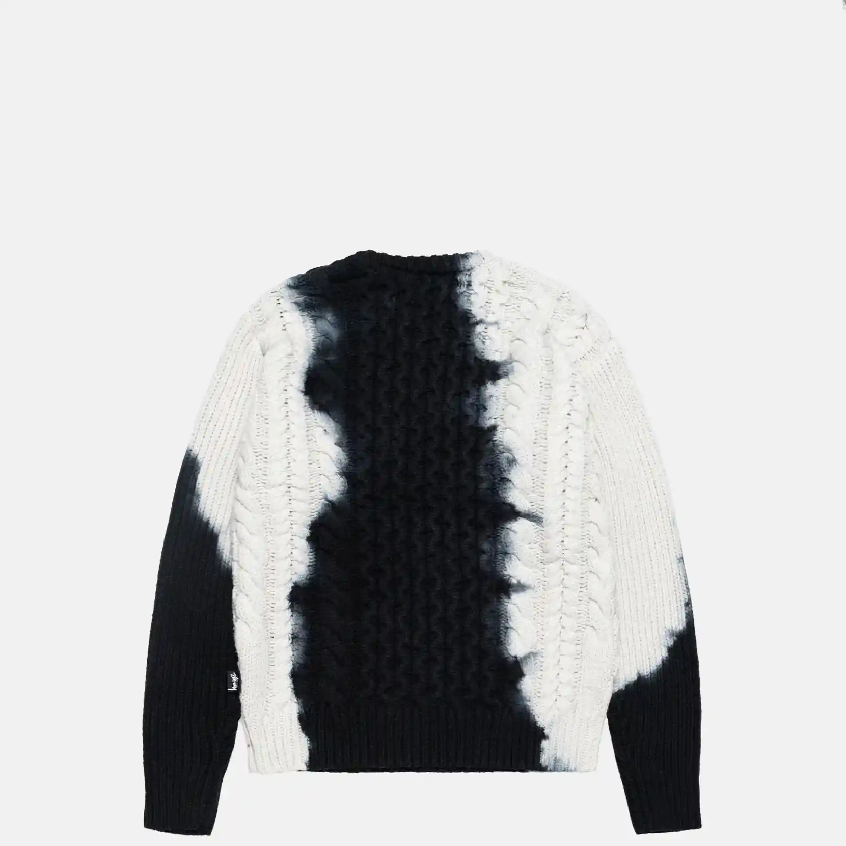 Stussy Tie Dye Fisherman Sweater, black - Image 2