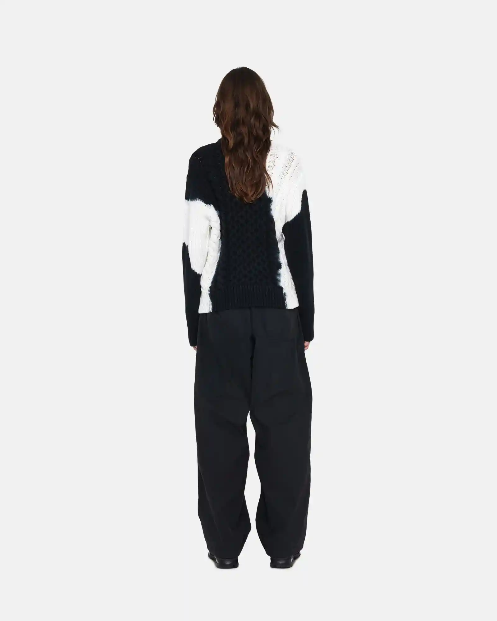 Stussy Tie Dye Fisherman Sweater, black - Image 5