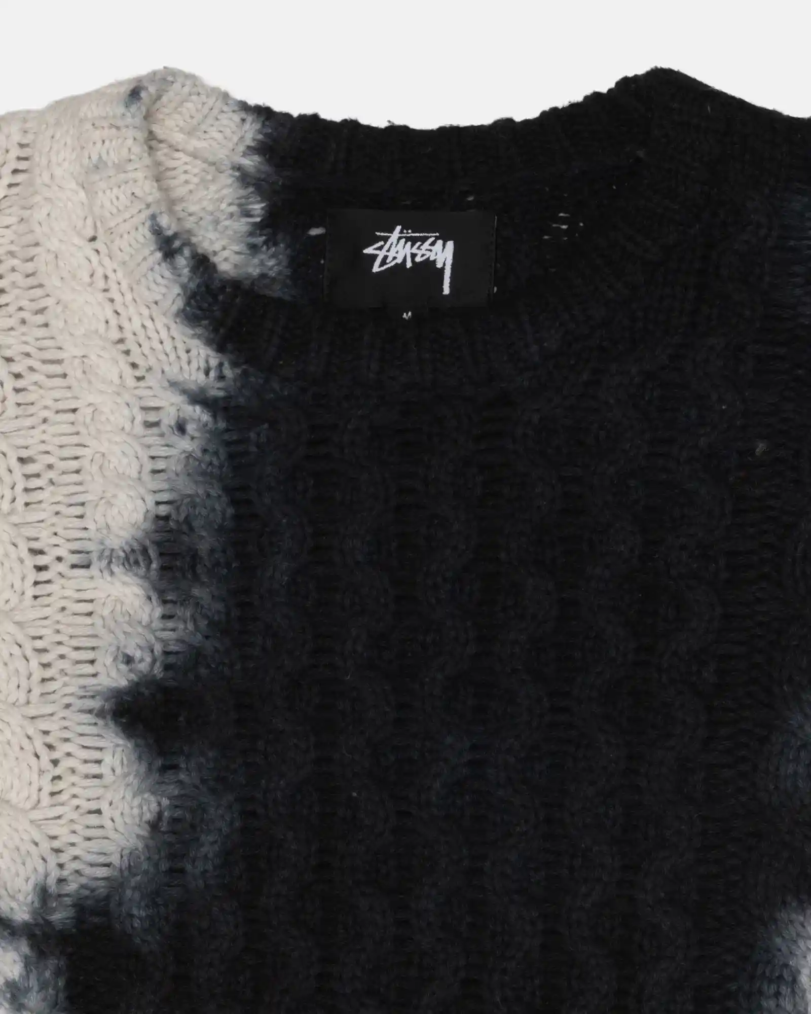 Stussy Tie Dye Fisherman Sweater, black - Image 9
