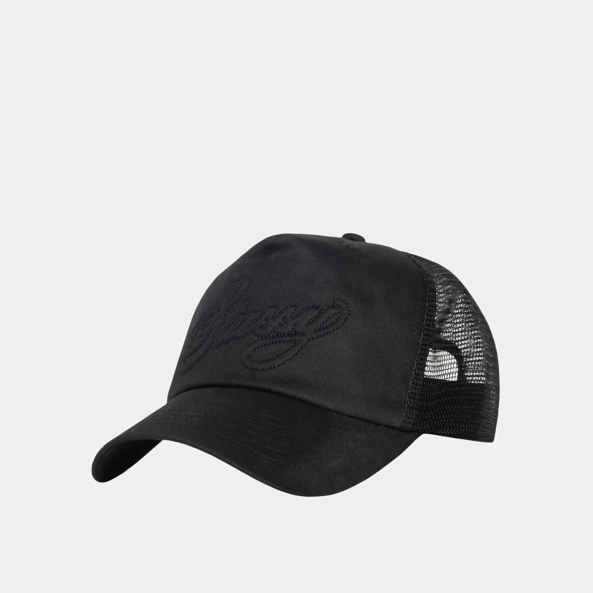 Stussy Trucker Cursive Stitch, black