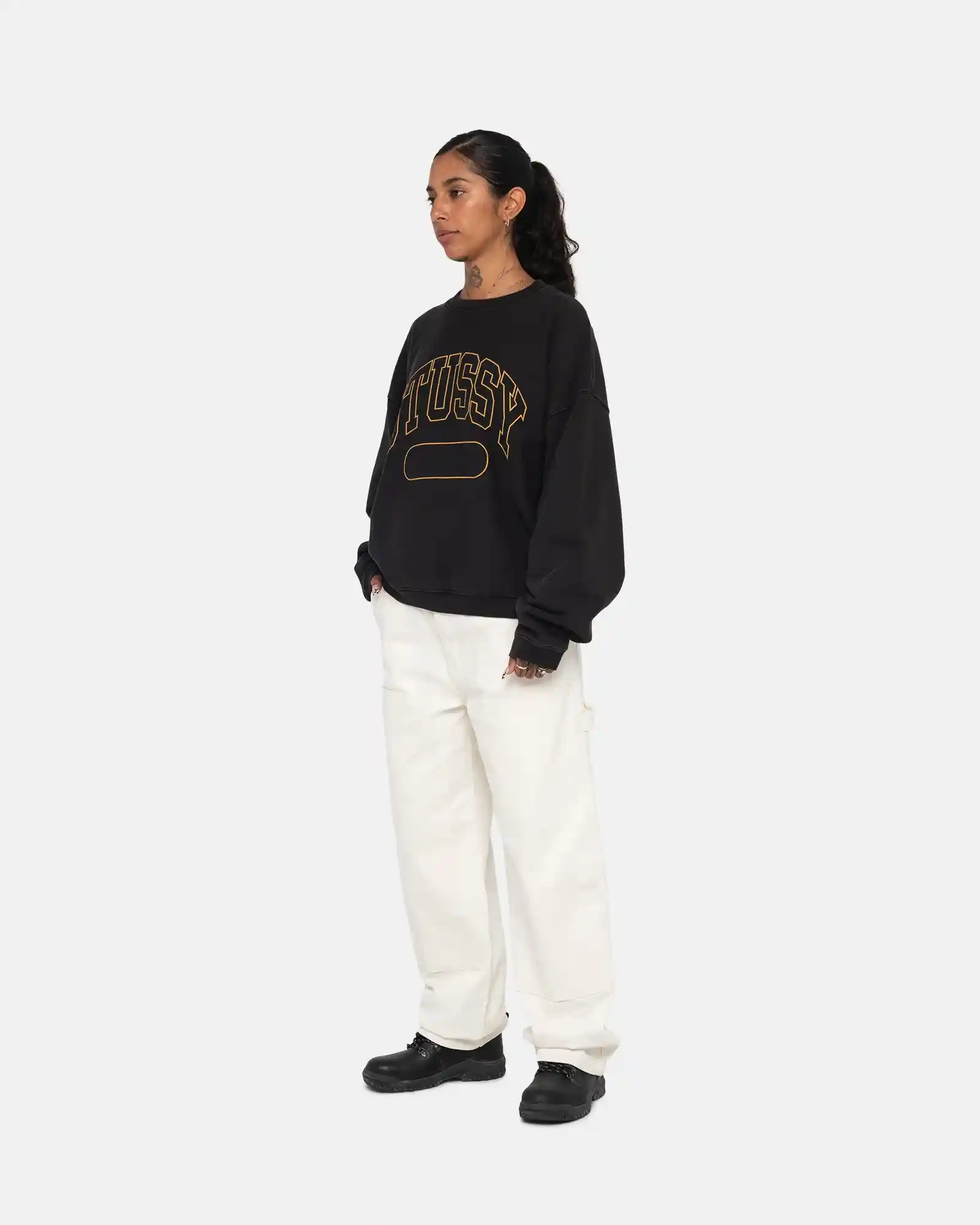 Stussy Varsity Oversized Crew, black - Image 7