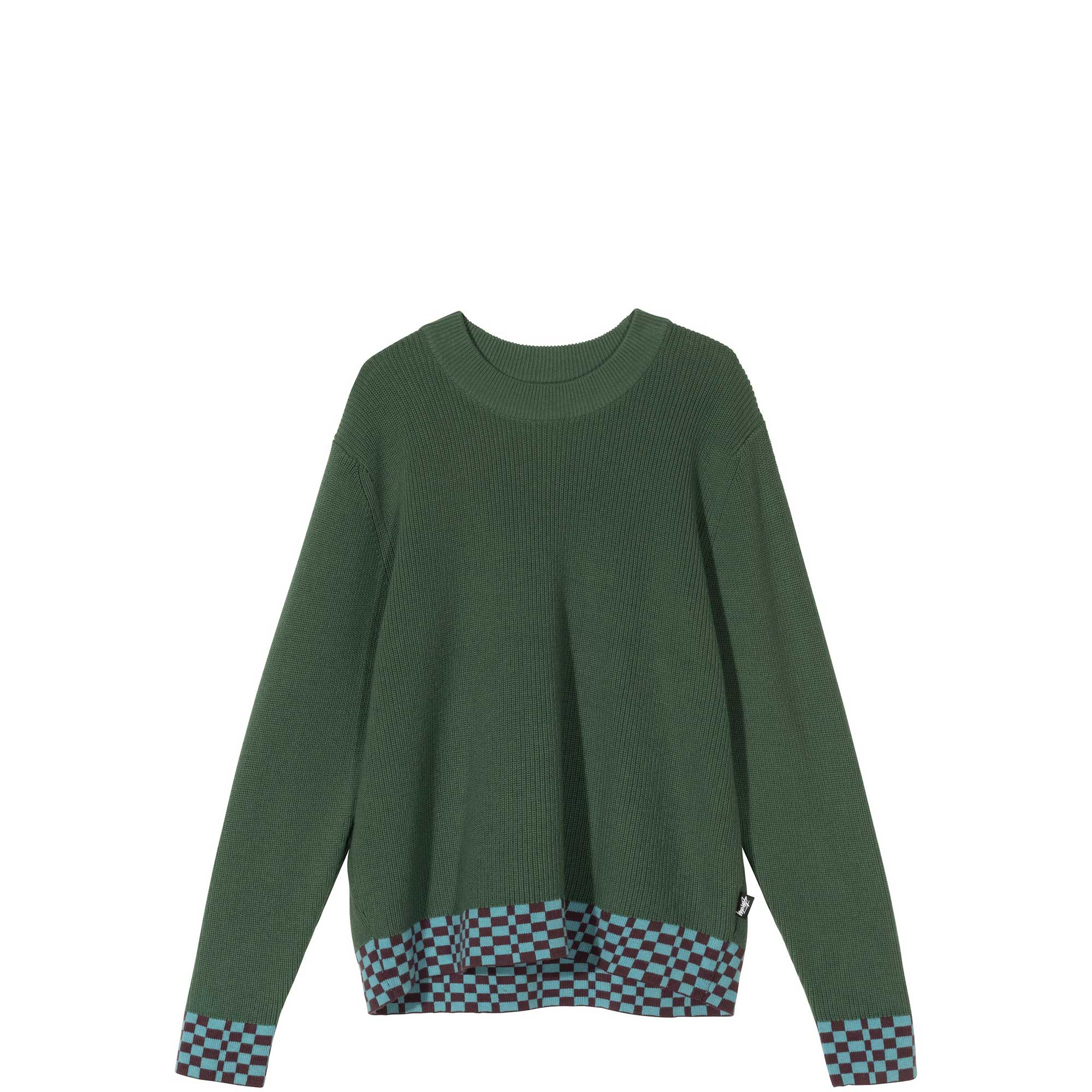 Stussy Womens Checker Trim Sweater