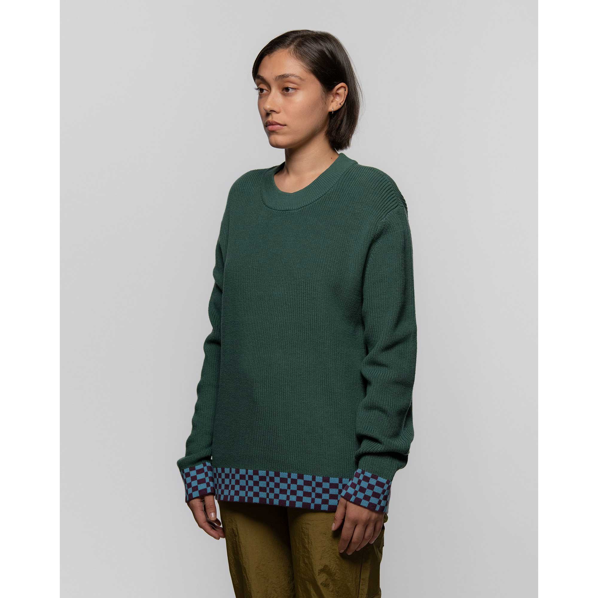 Stussy Womens Checker Trim Sweater - Image 2