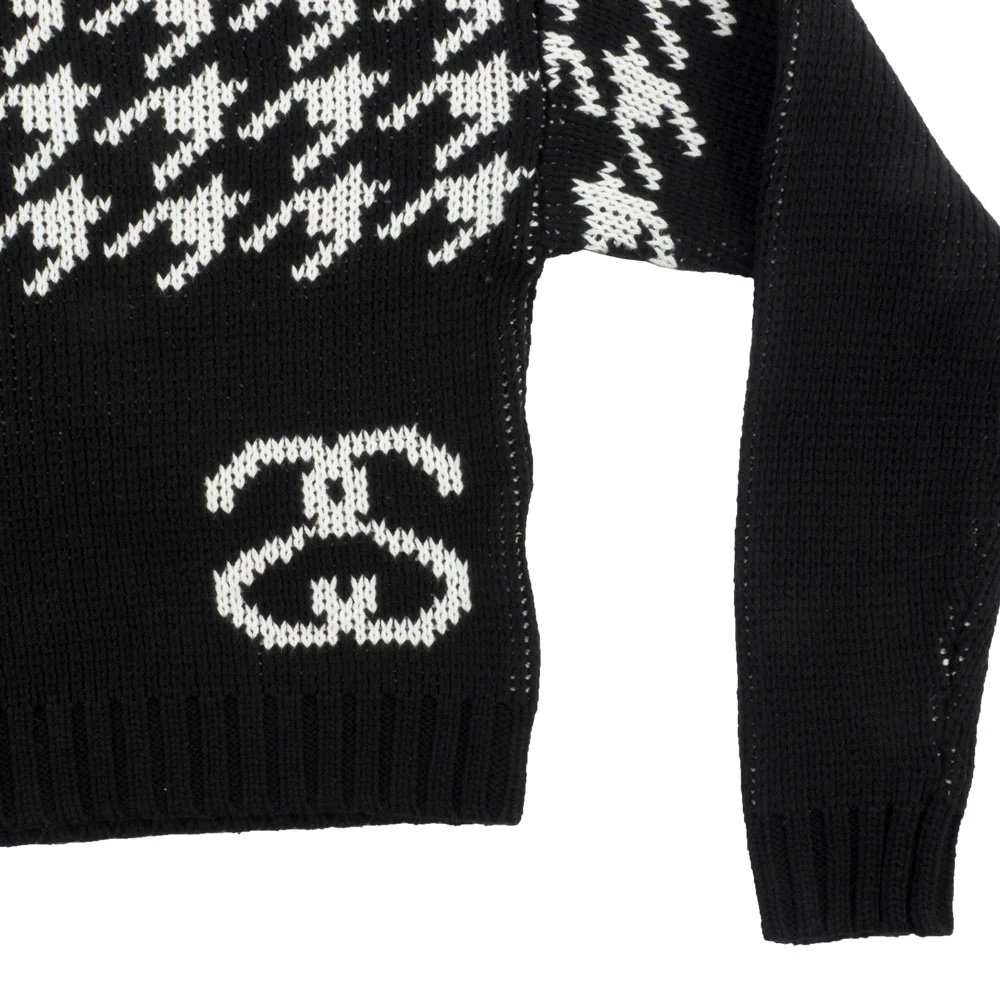 Stussy Womens Houndstooth Jumper Sweater - Image 3