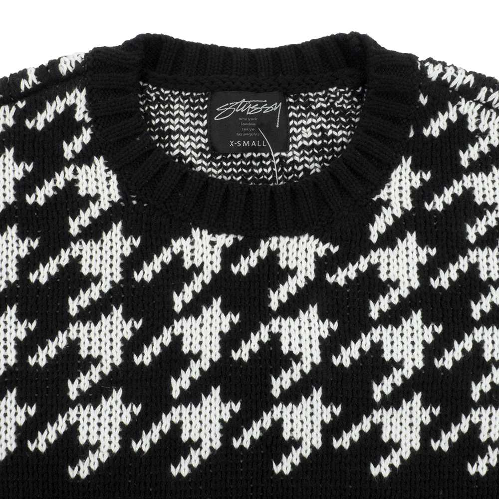 Stussy Womens Houndstooth Jumper Sweater - Image 4