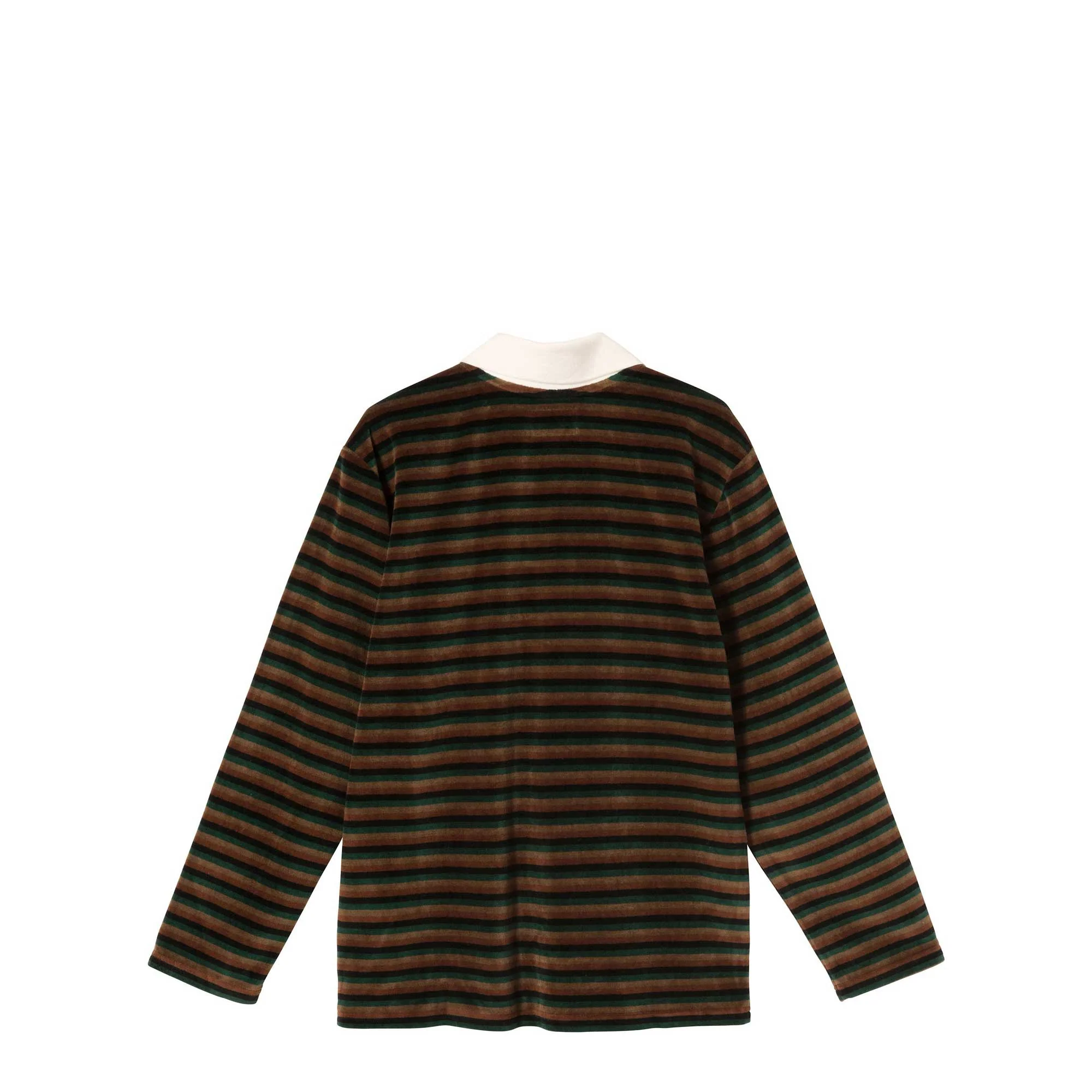 Stussy Womens Rosemary Velour Stripe L/S Polo - Image 4