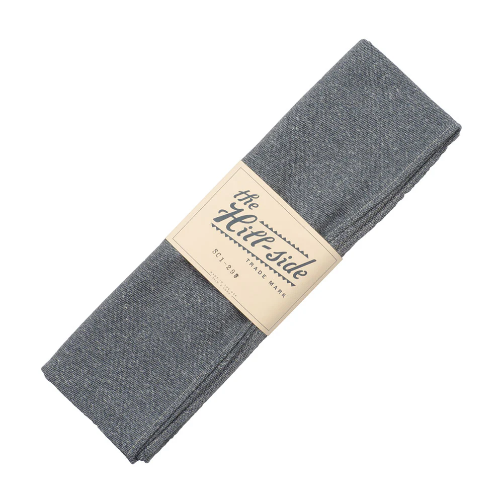 The Hill-side Cotton Blend Blanket Twill Scarf, Navy