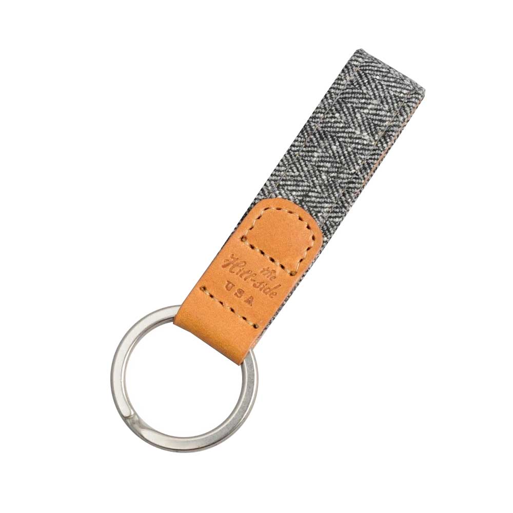 The Hill-Side Cotton Herringbone Tweed Key FOB