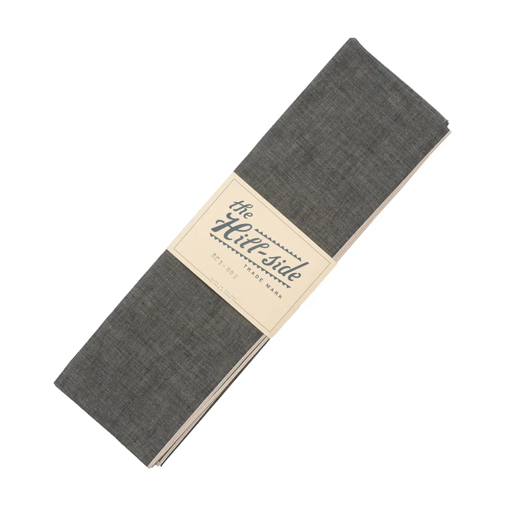 The Hill-side Selvedge Chambray Large Scarf, Black