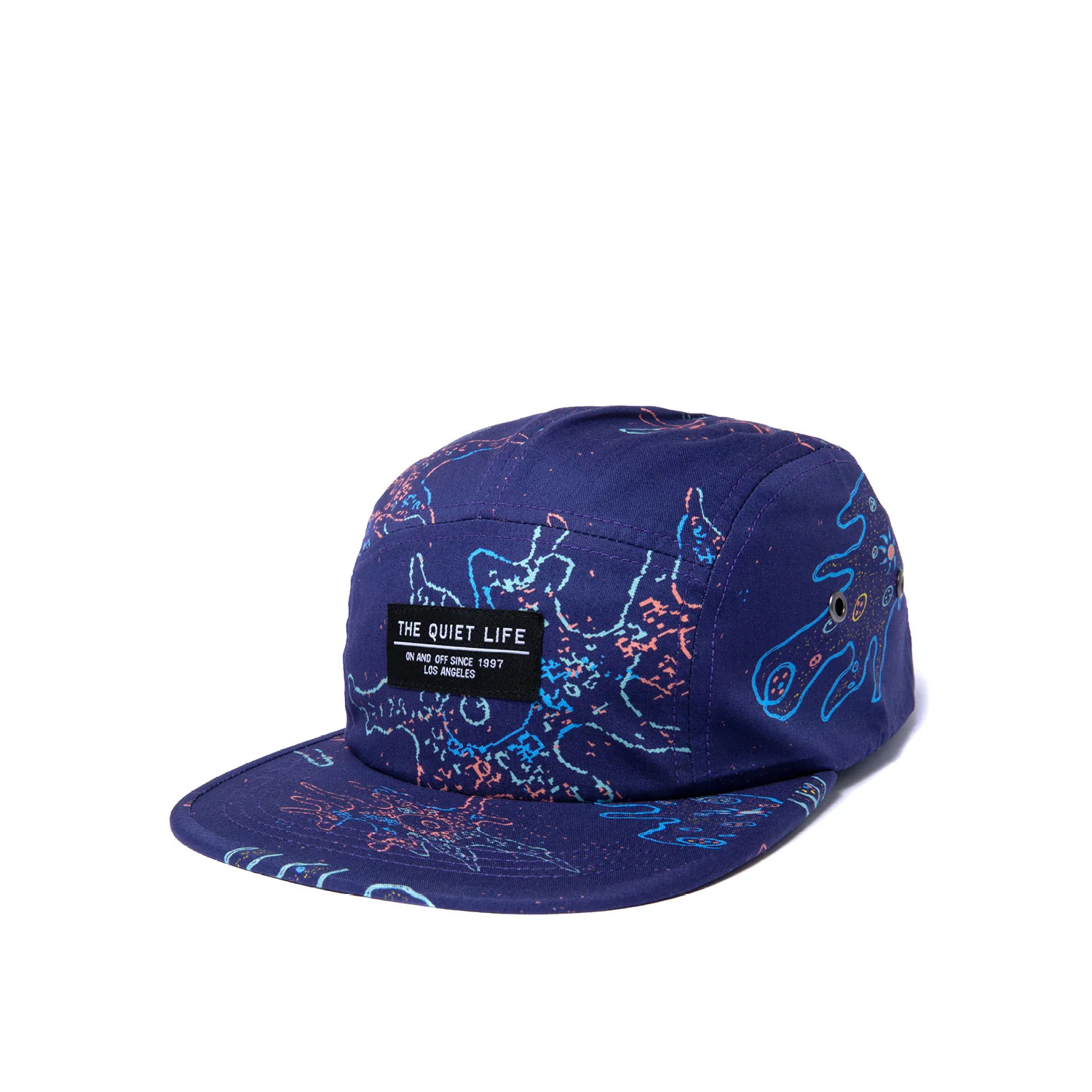 The Quiet Life Amoeba 5 Panel Camper Hat, blue