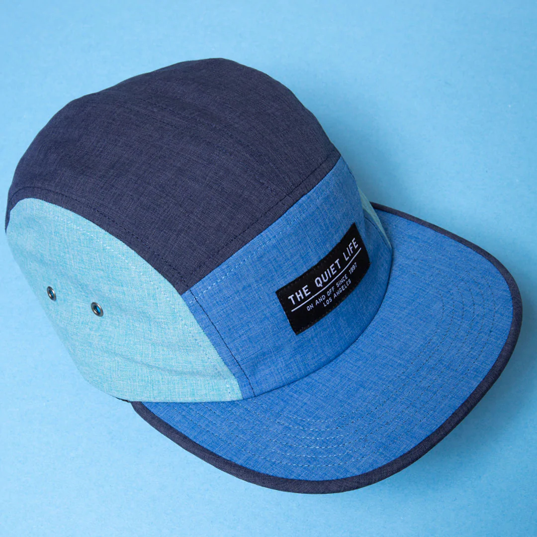 The Quiet Life Aruba  5 Panel Camper Hat - Made In Usa, Blue - Image 2