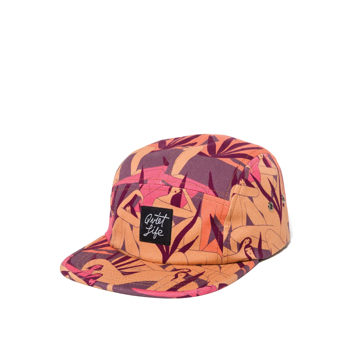 The Quiet Life Berger 5 panel camper hat, red