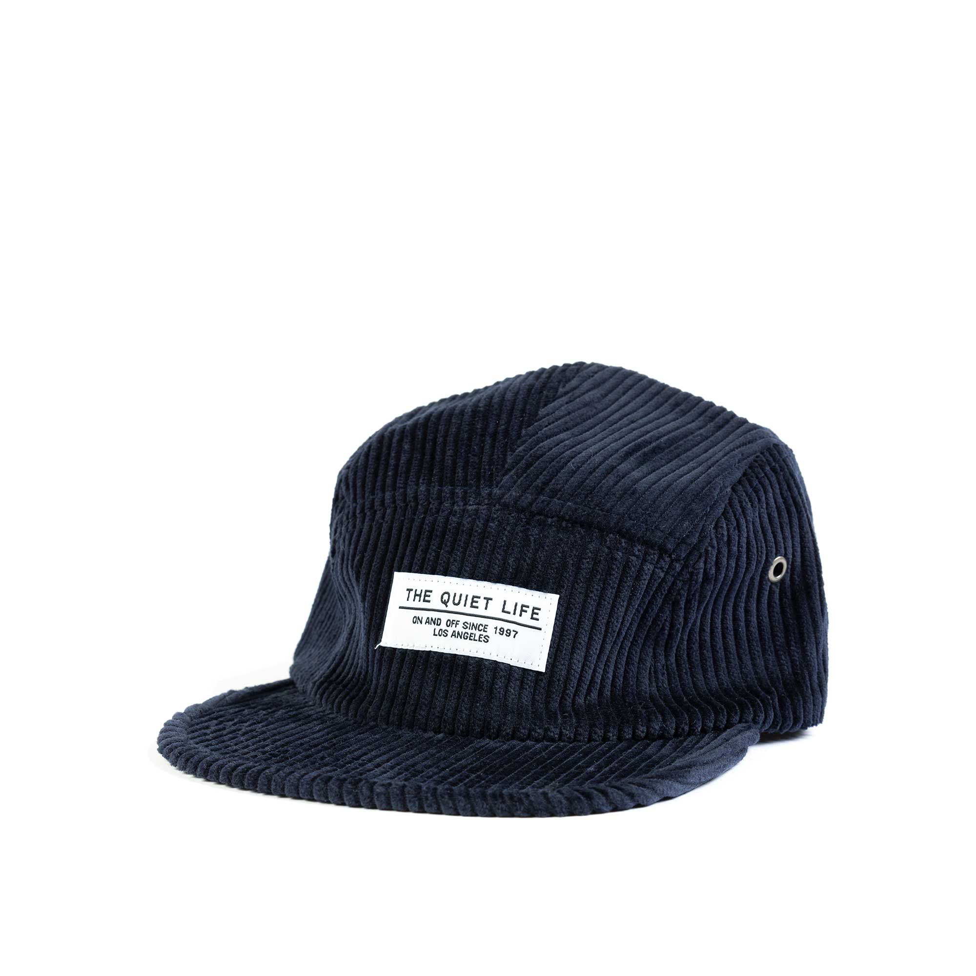 The Quiet Life Chunky Cord 5 Panel Camper Hat, Navy