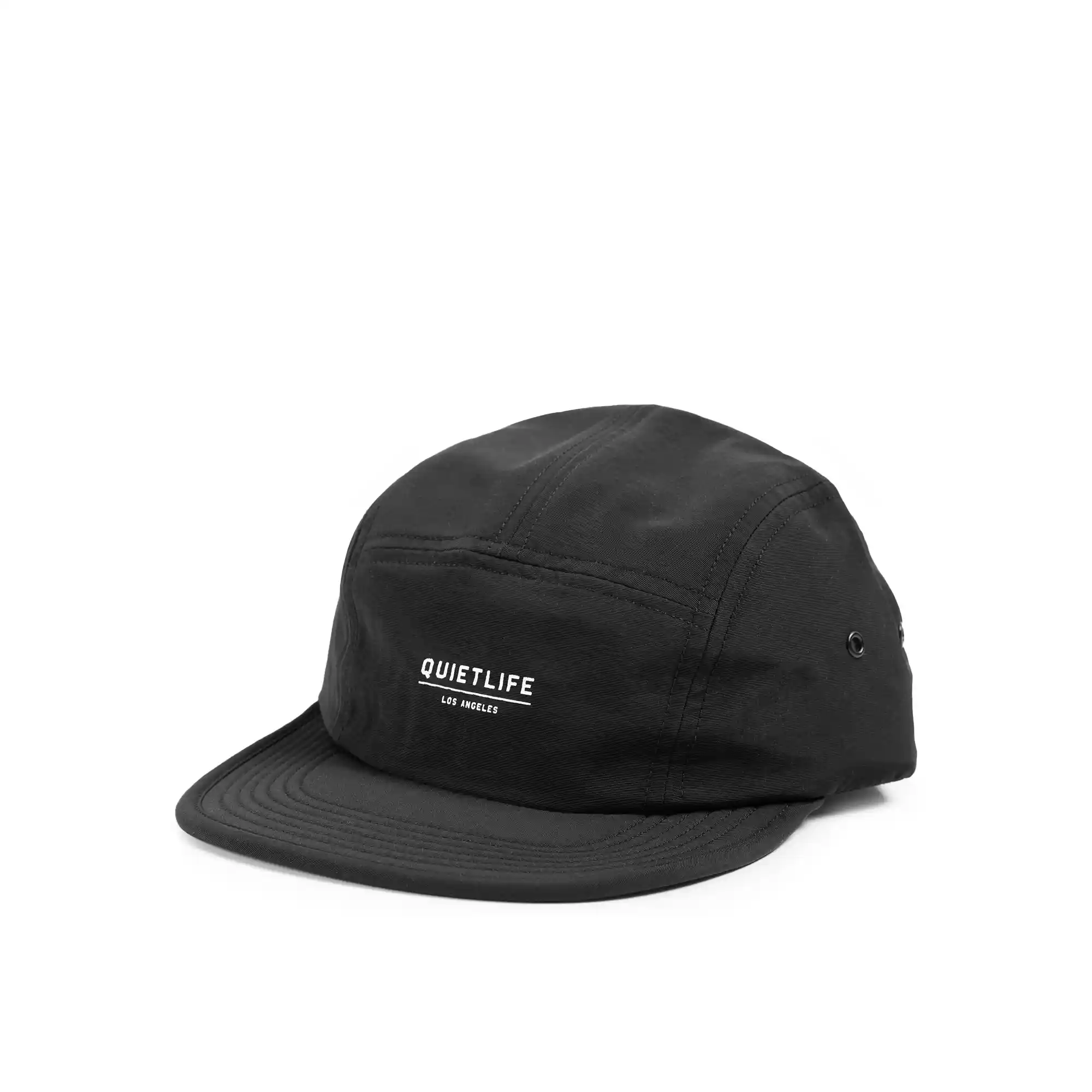 The Quiet Life Crush 5 Panel Camper Hat (Made In Usa), black