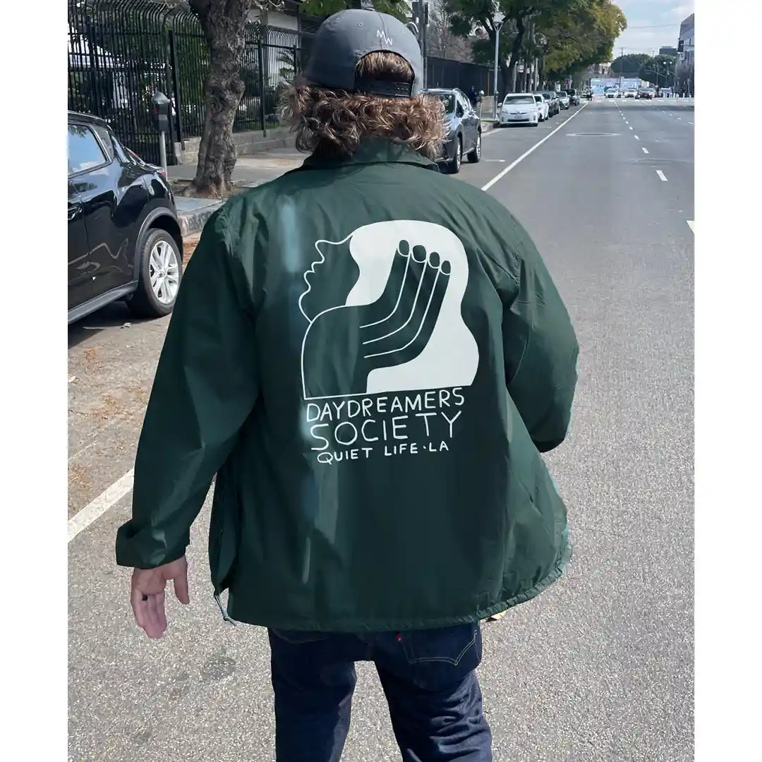The Quiet Life Day Dreamers Coach Jacket, forest - Image 3