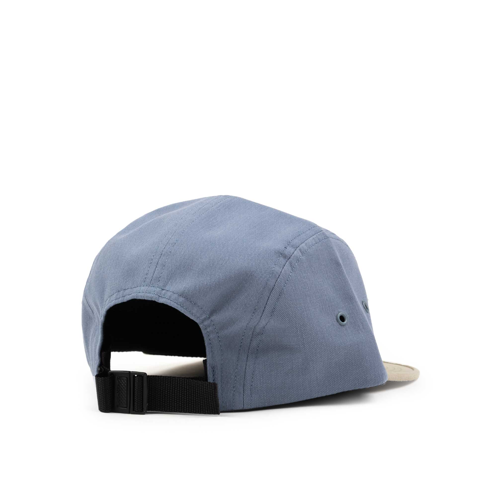 The Quiet Life Horizon Script 5 Panel Camper Hat, slate/khaki - Image 2