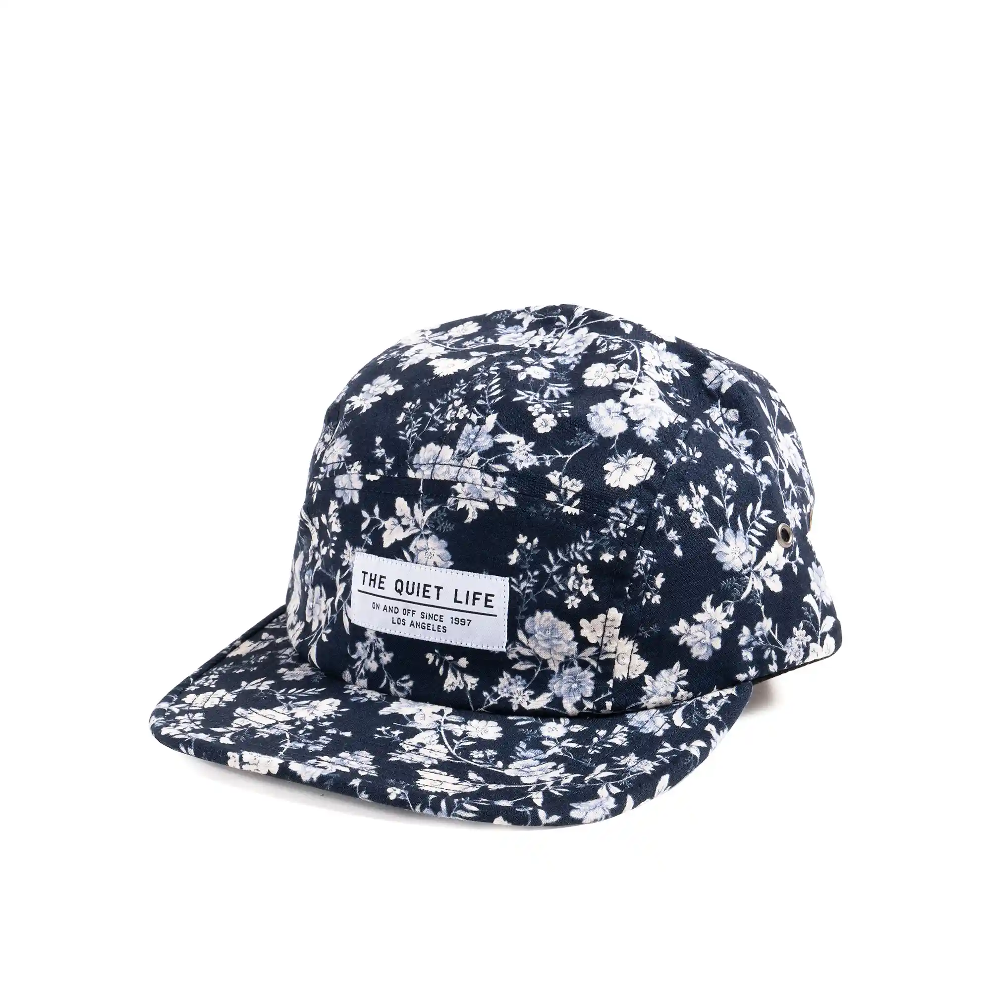 The Quiet life Huntington  5 Panel Camper Hat, navy floral