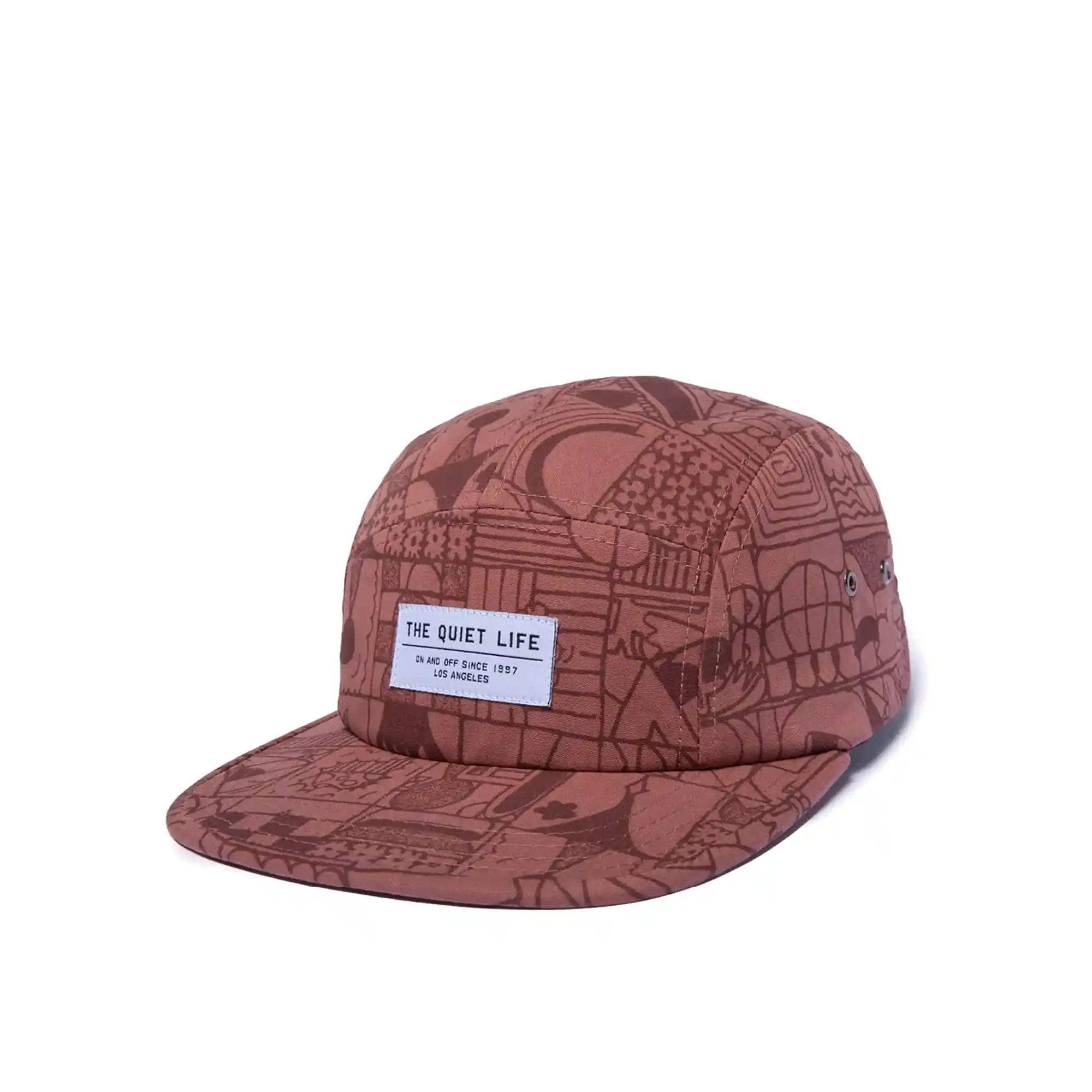 The Quiet Life Lorin Brown 5 Panel Camper Hat, rust