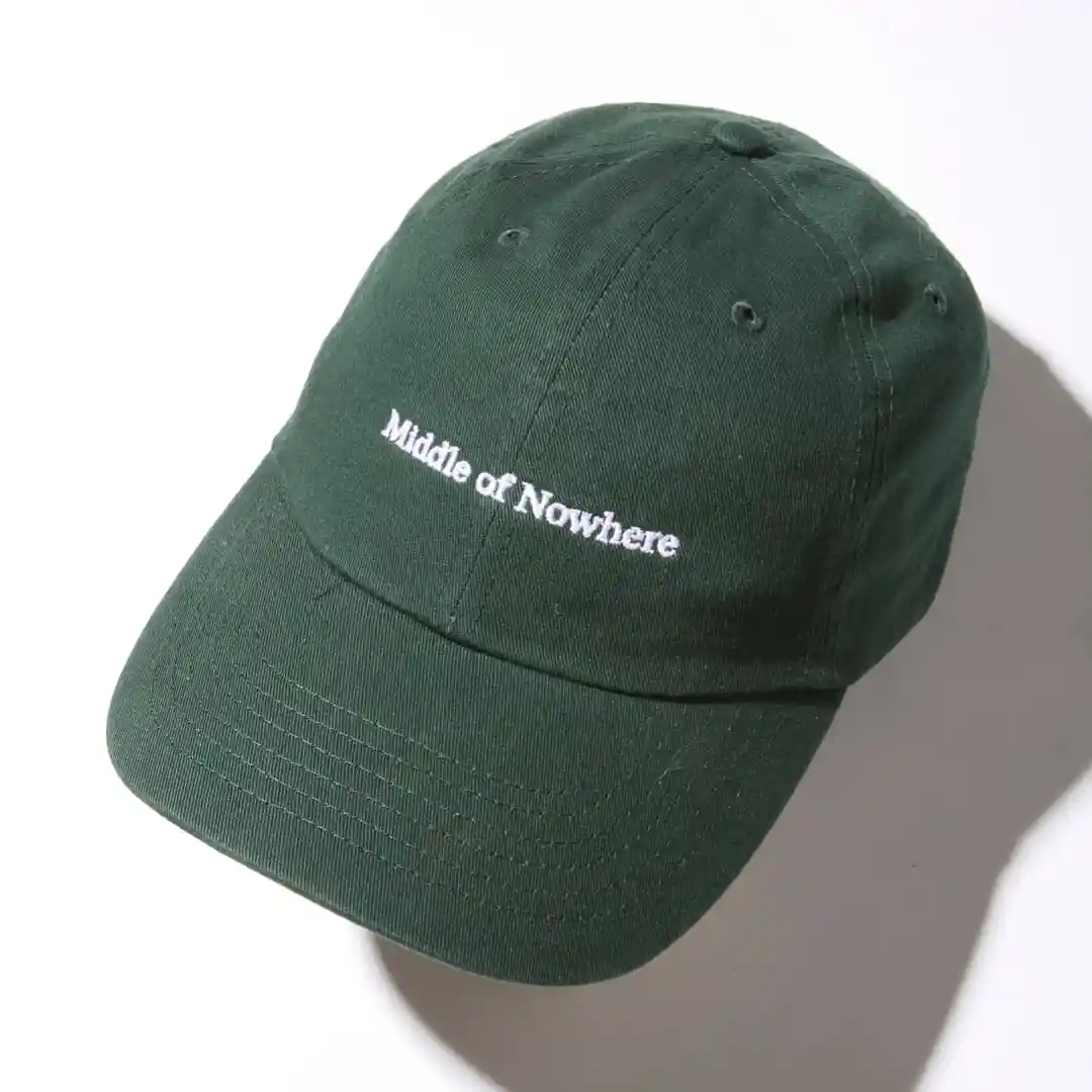The Quiet Life Middle Of Nowhere Desert Serif Dad Hat, hunter green - Image 3