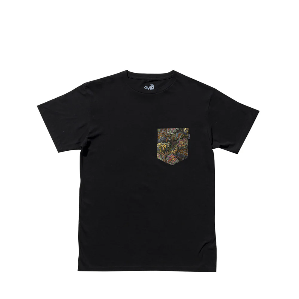 The Quiet Life Paisley Coral pocket tee - black