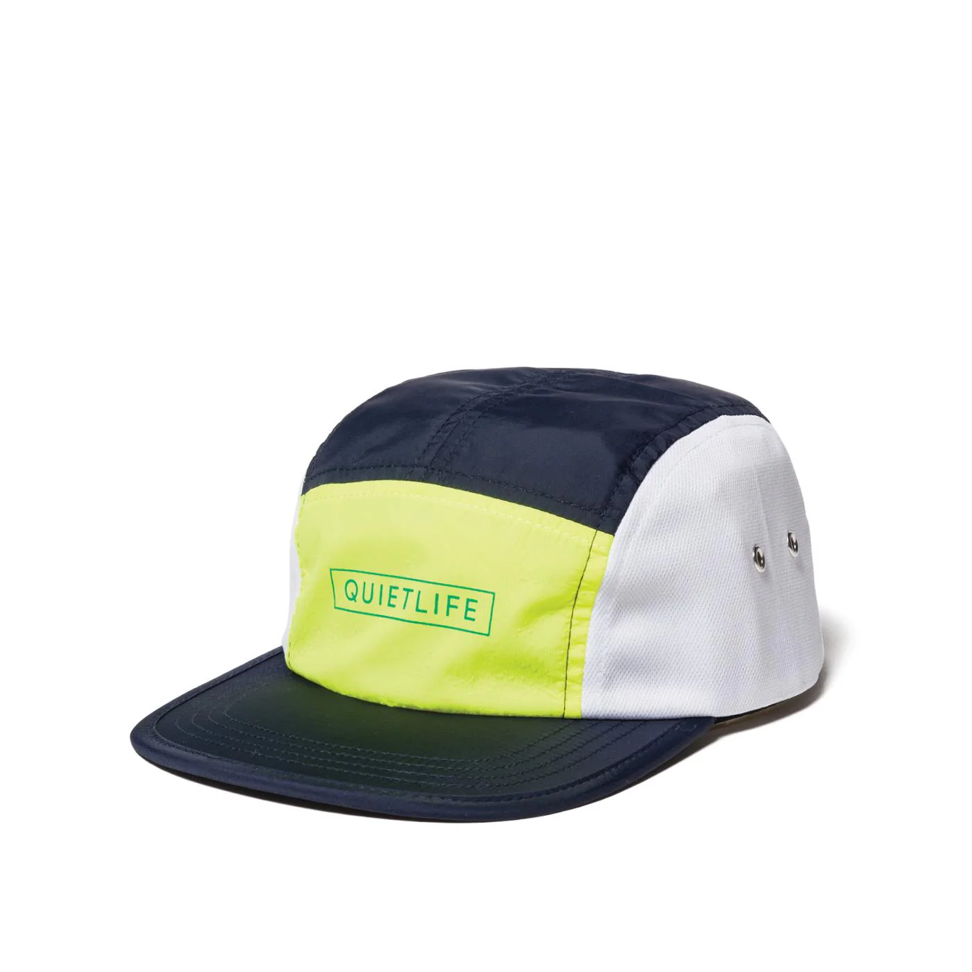 The Quiet Life Ranier 5 Panel Camper Hat - Navy/Yellow/White