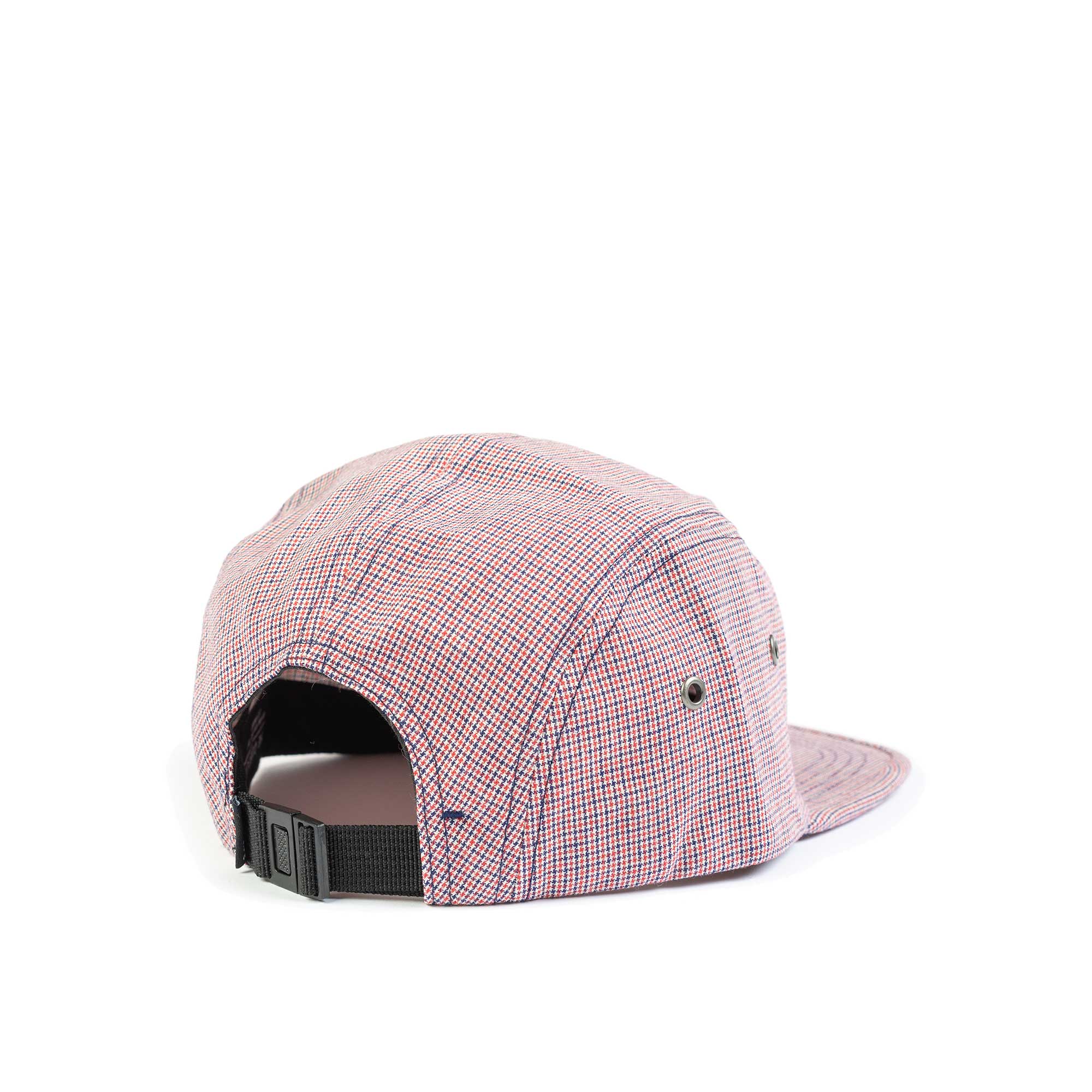 The Quiet Life Regent 5 Panel Camper Hat, Red/Blue - Image 2