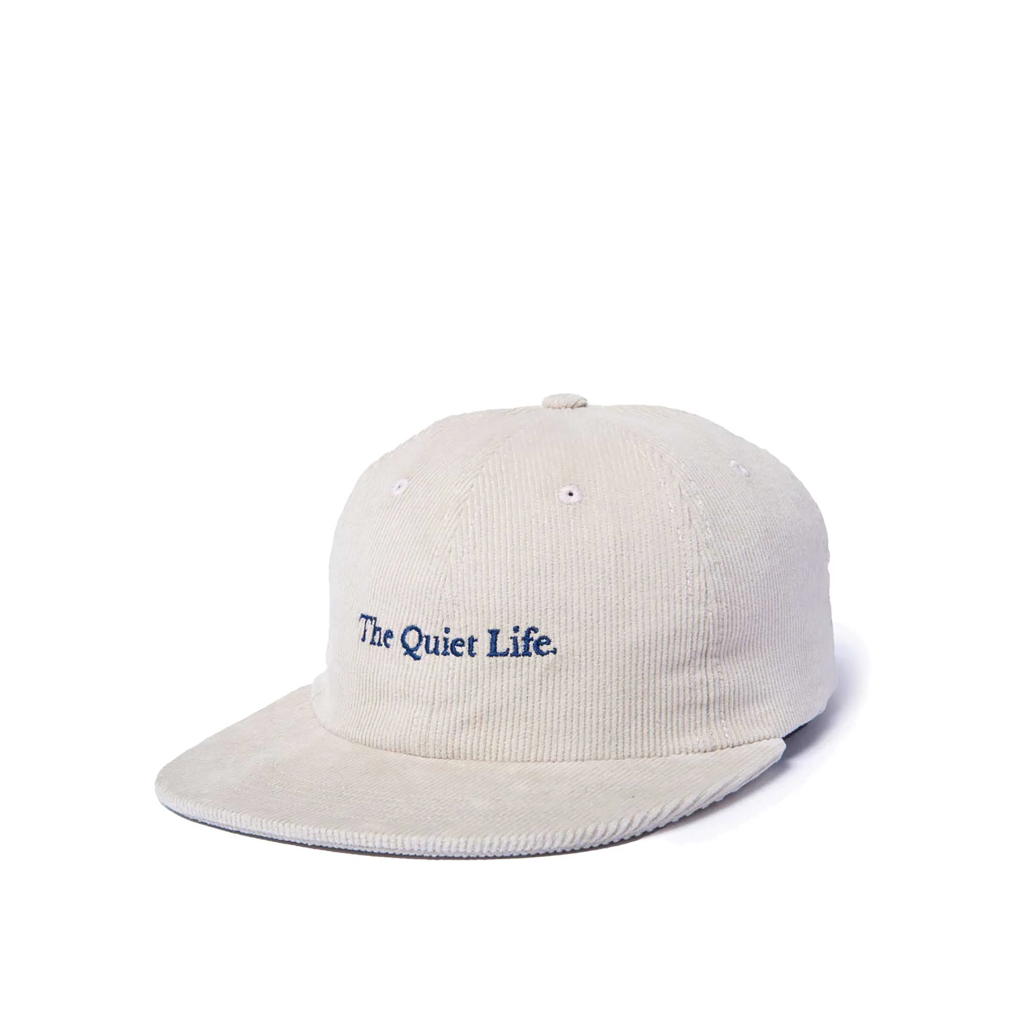 The Quiet Life Serif Cord 5 Panel Camper Hat - Made In Usa, Stone