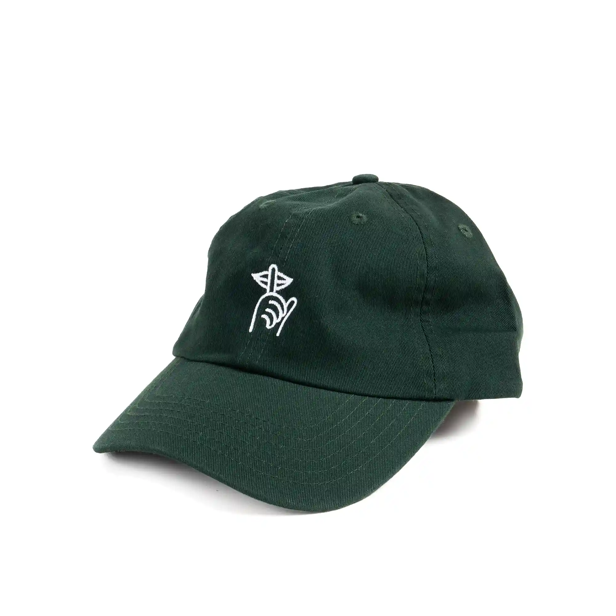 The Quiet life Shhh Logo Dad Hat, hunter green