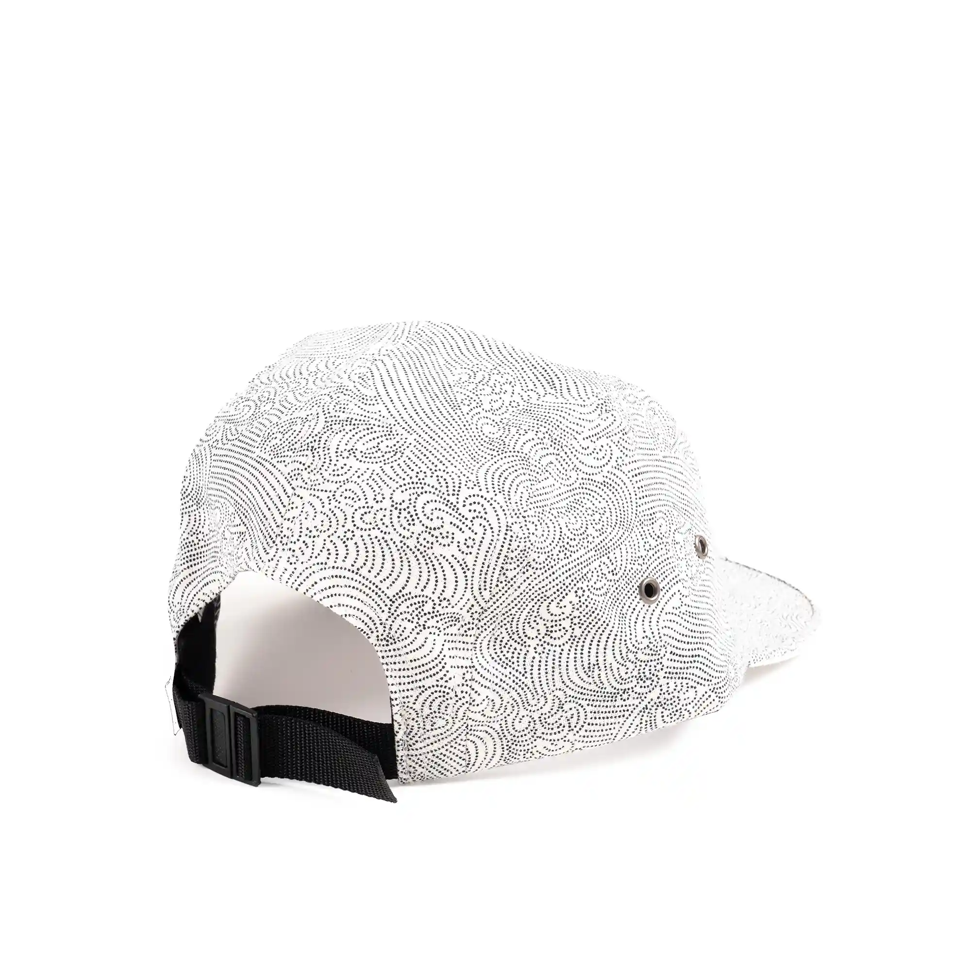 The Quiet life Waves 5 Panel Camper Hat, black / white - Image 2
