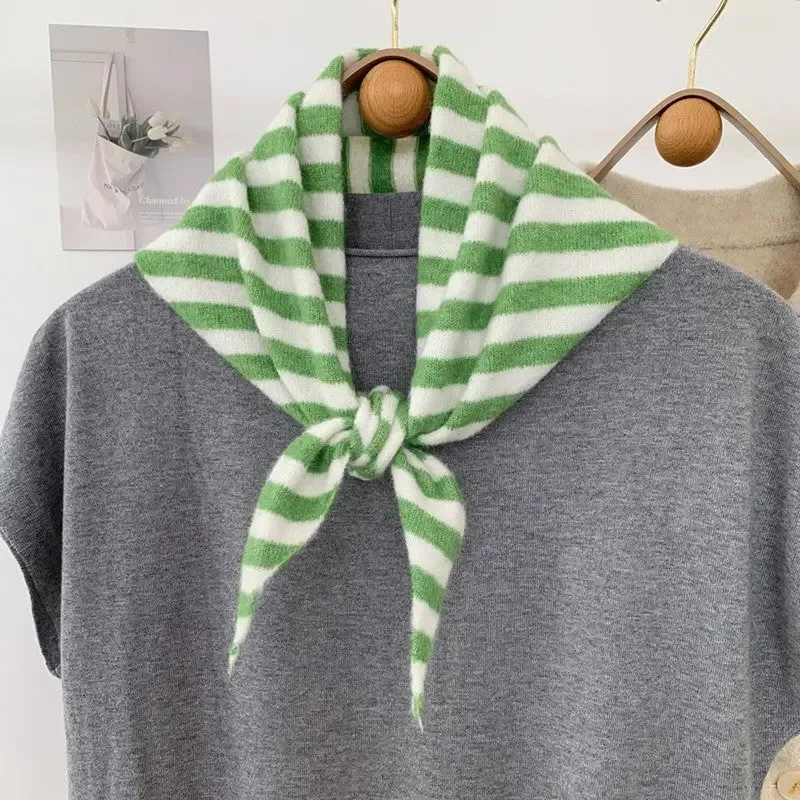 Thin Printed Small Handkerchief, green