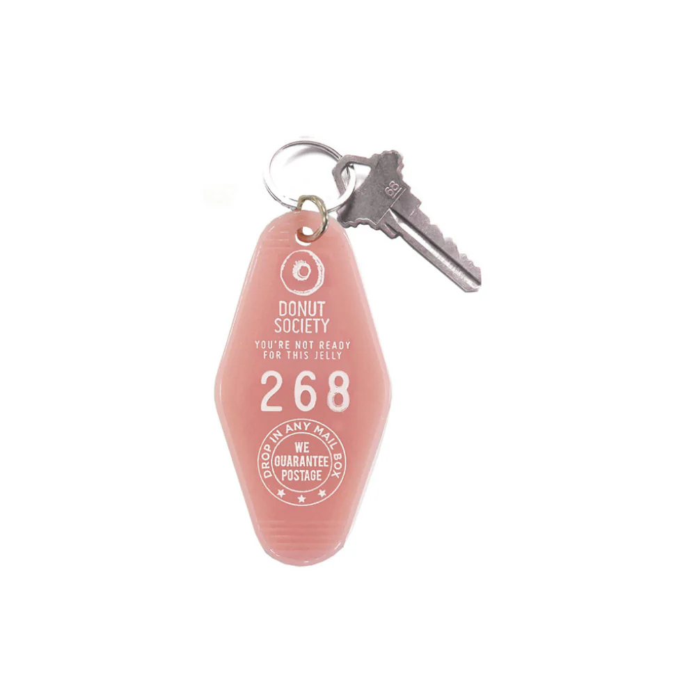 Three Potato Four Donut Society keychain - pink