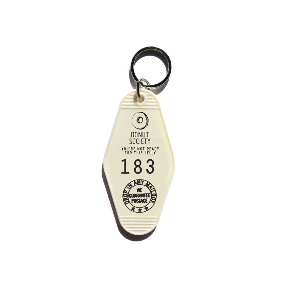 Three Potato Four Donut Society keychain - white