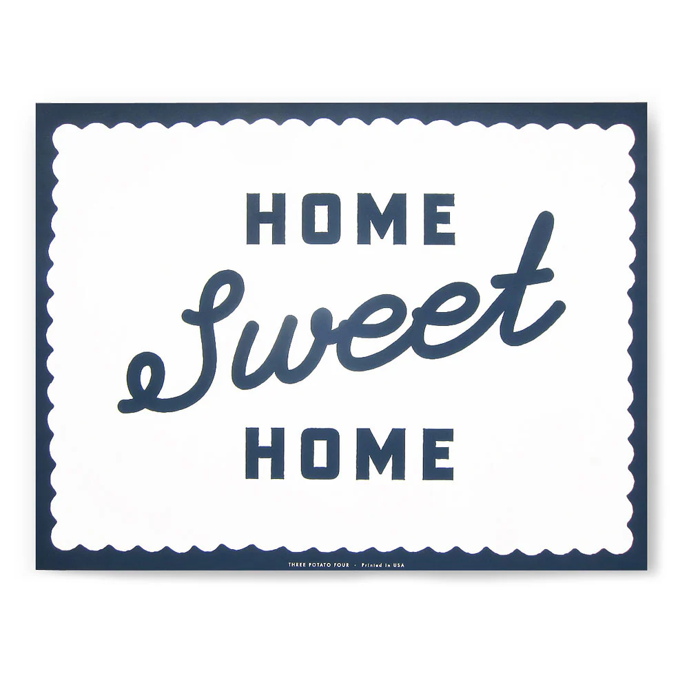 Three Potato Four Home Sweet Home Folk Icons 8x10 print