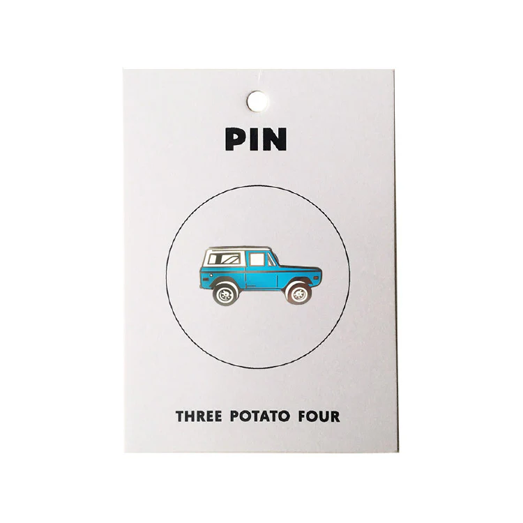 Three Potato Four Jeep enamel pin