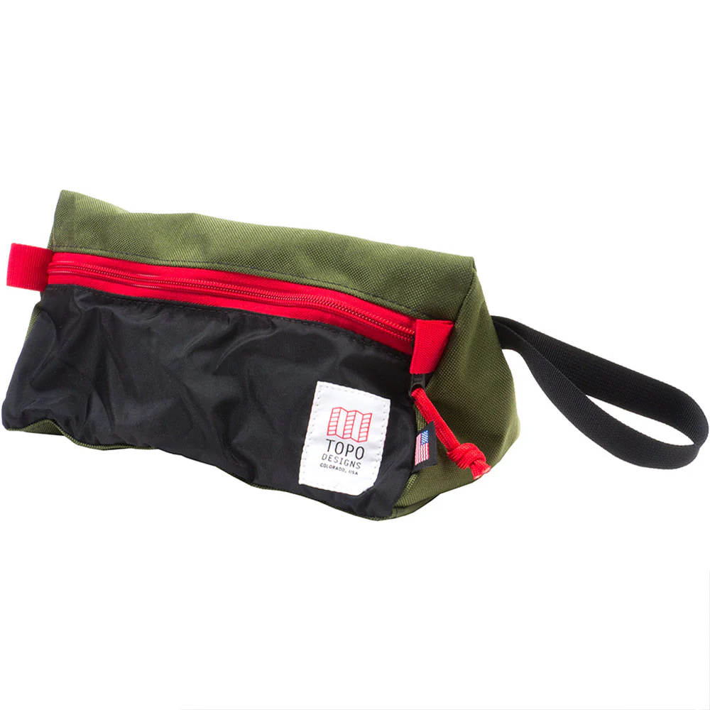 Topo Designs Dopp Kit, Olive/Black