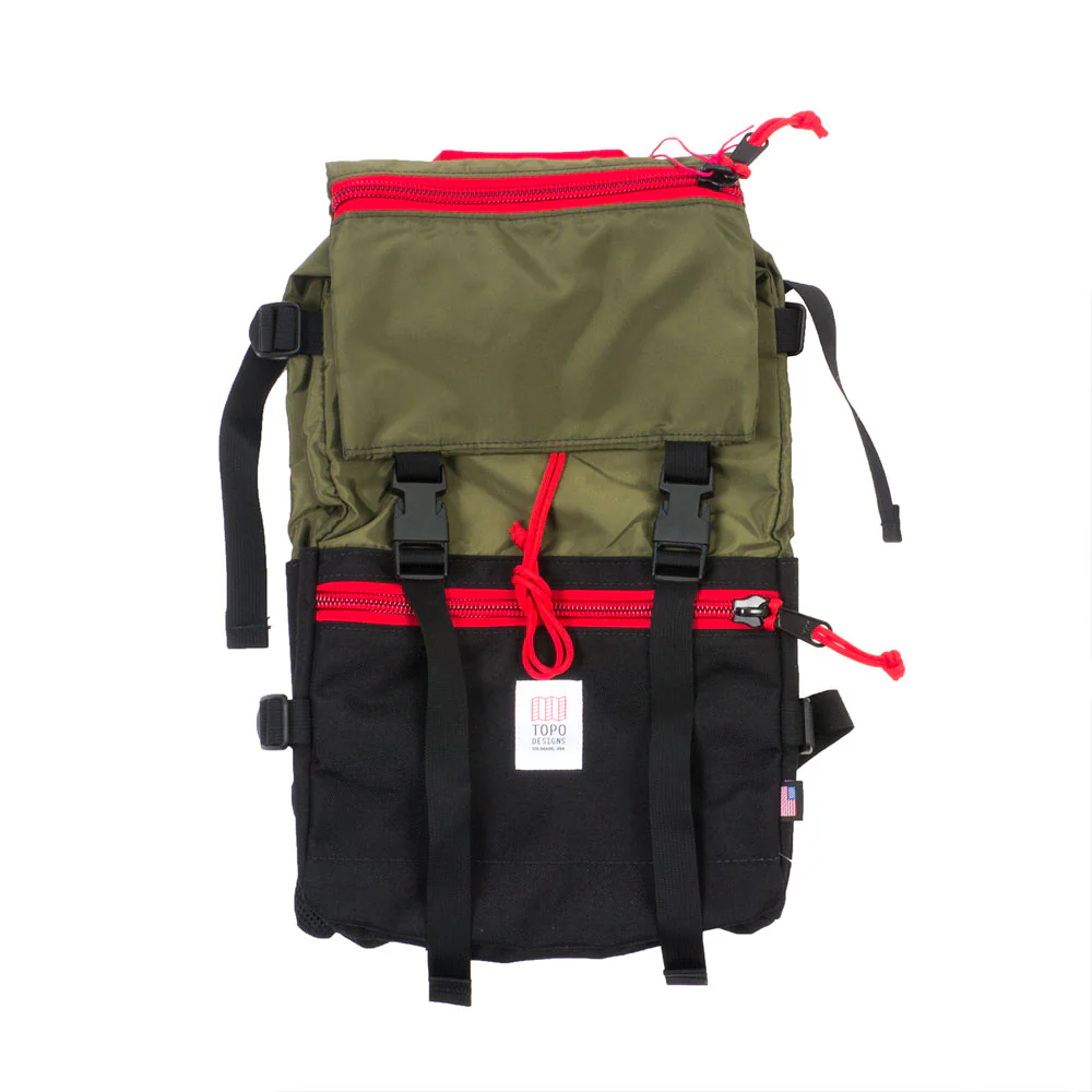 Topo Designs Rover Pack, Black/Olive