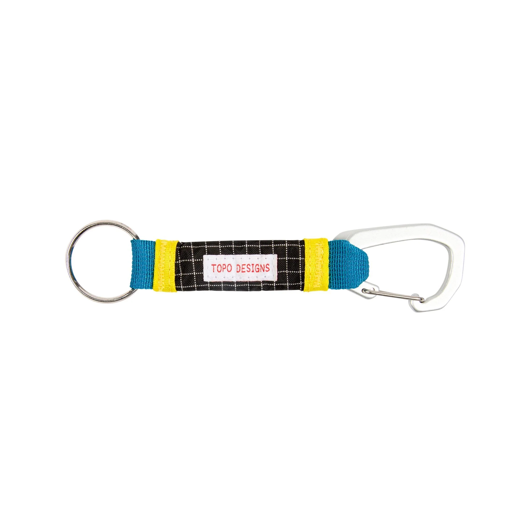 Topo Designs Subalpine key clip, blue/black ripstop