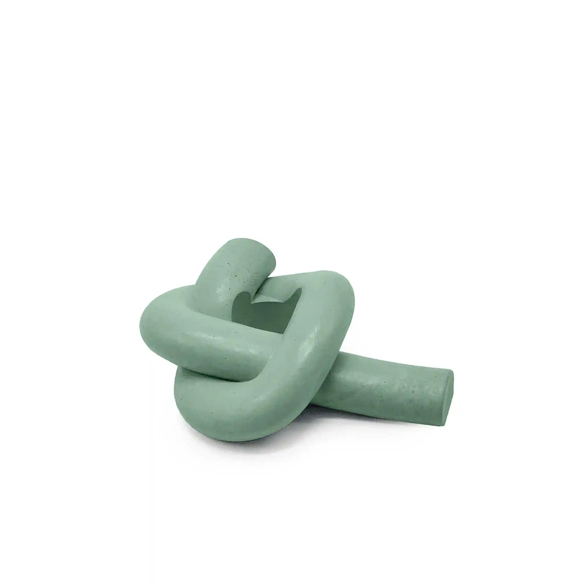 Uno Atelier Knot Concrete Candle Holder, Green - Image 2