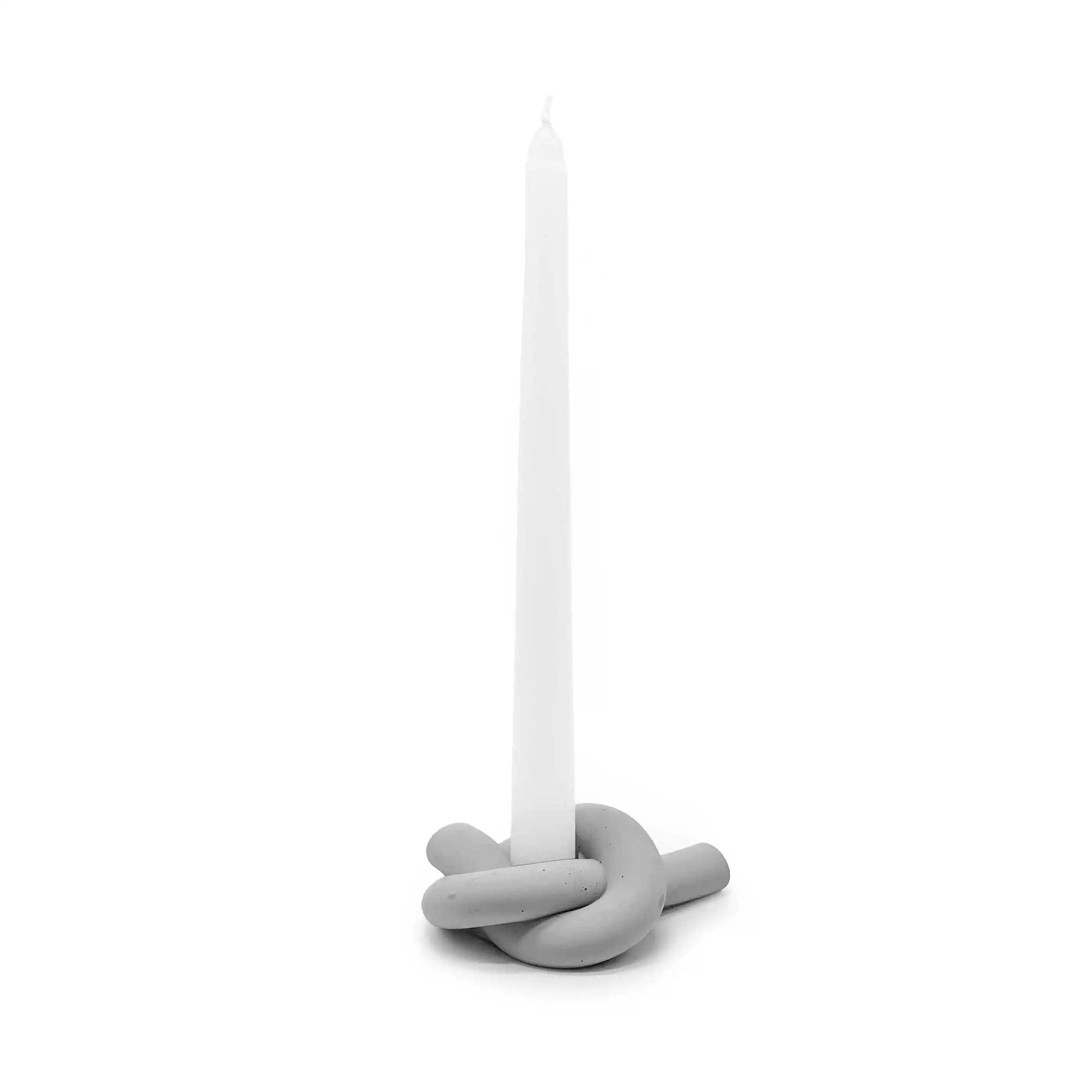 Uno Atelier Knot Concrete Candle Holder, Grey