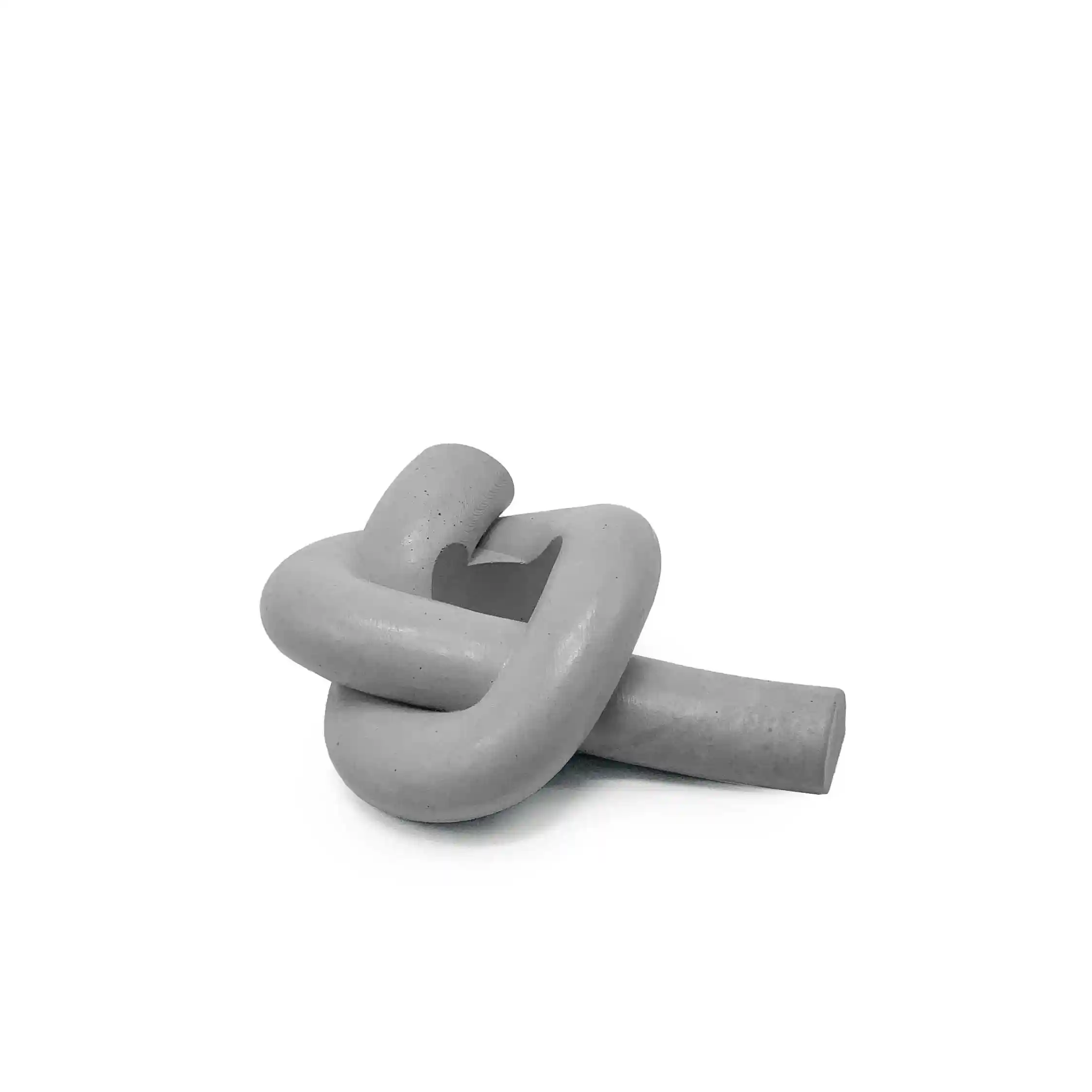 Uno Atelier Knot Concrete Candle Holder, Grey - Image 2