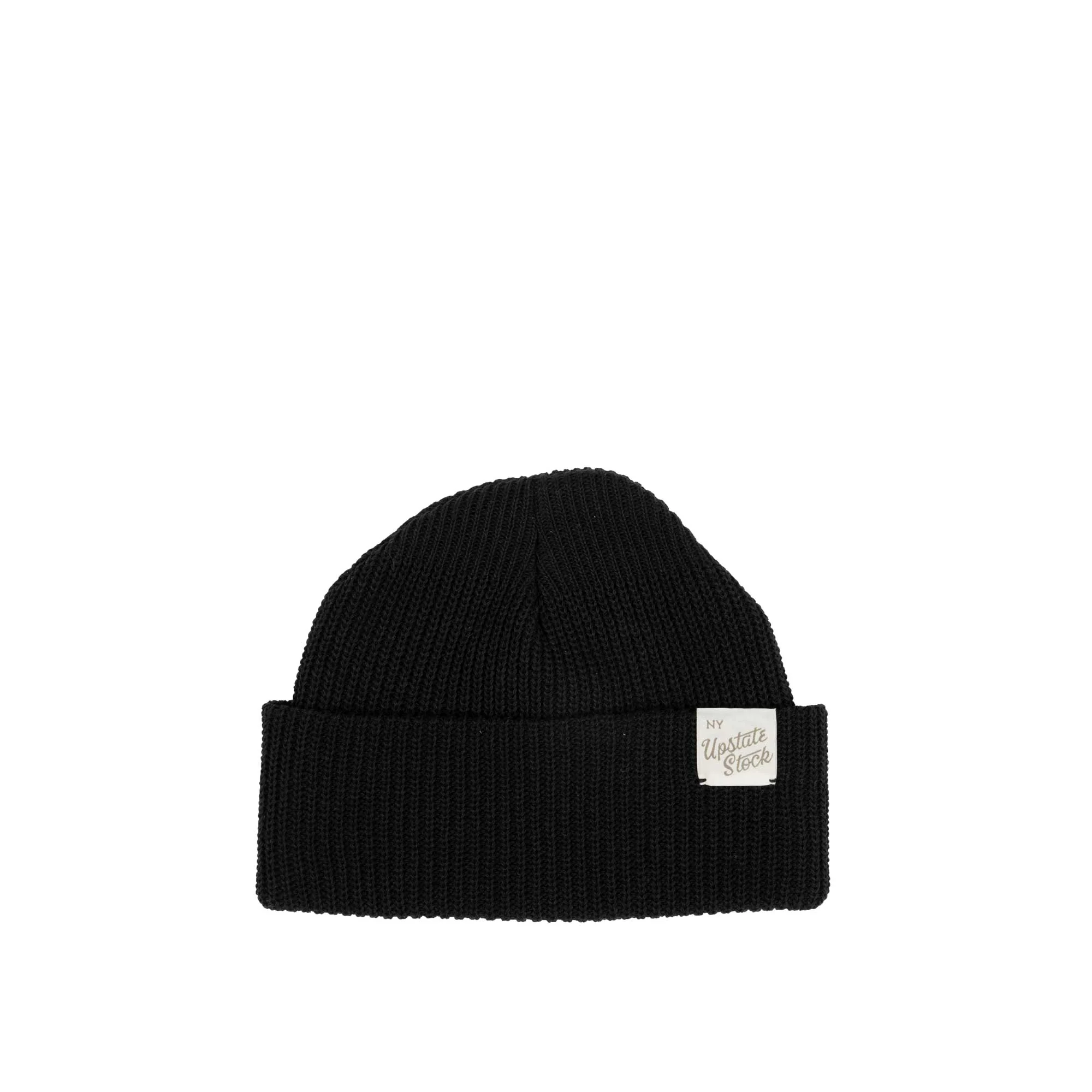 Upstate Stock Recycled Cotton Watchcap, black melange