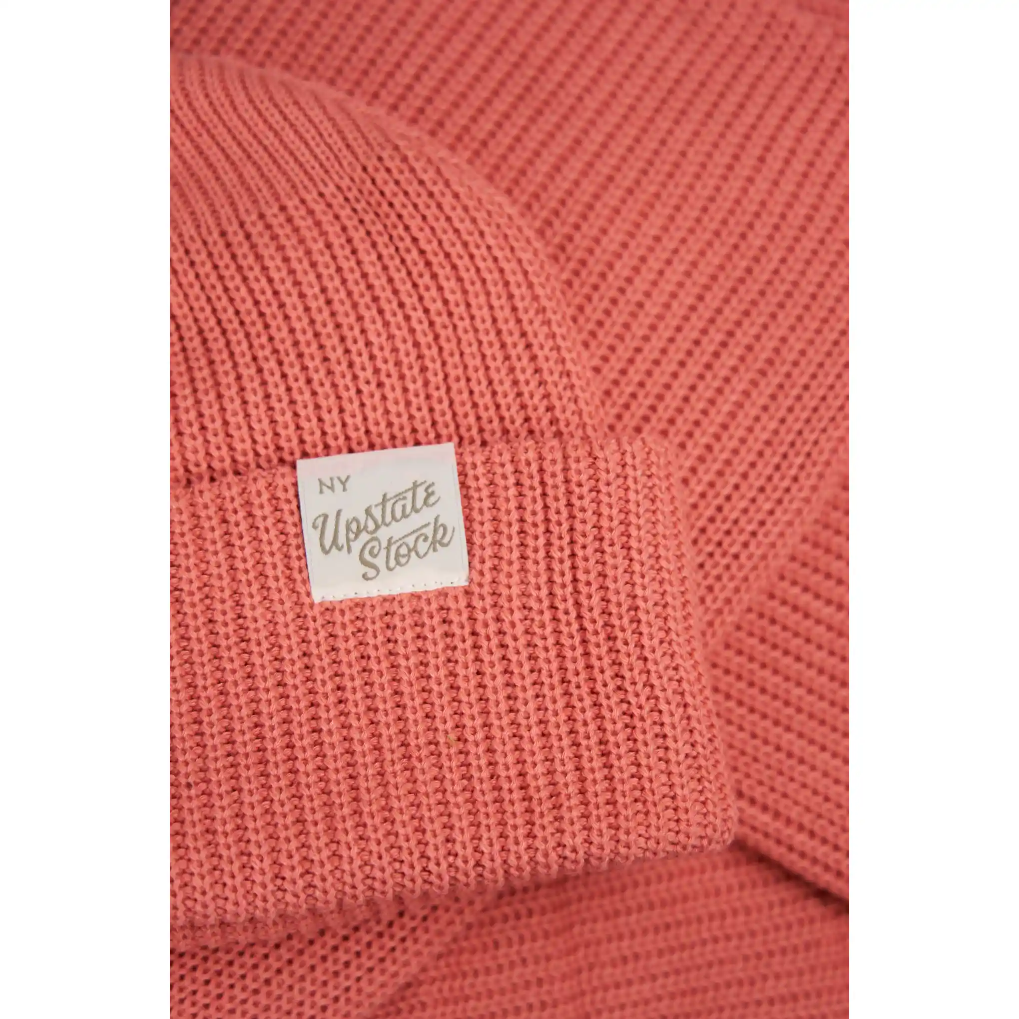 Upstate Stock Super Fine Upcycled Cotton Watchcap, coral - Image 2