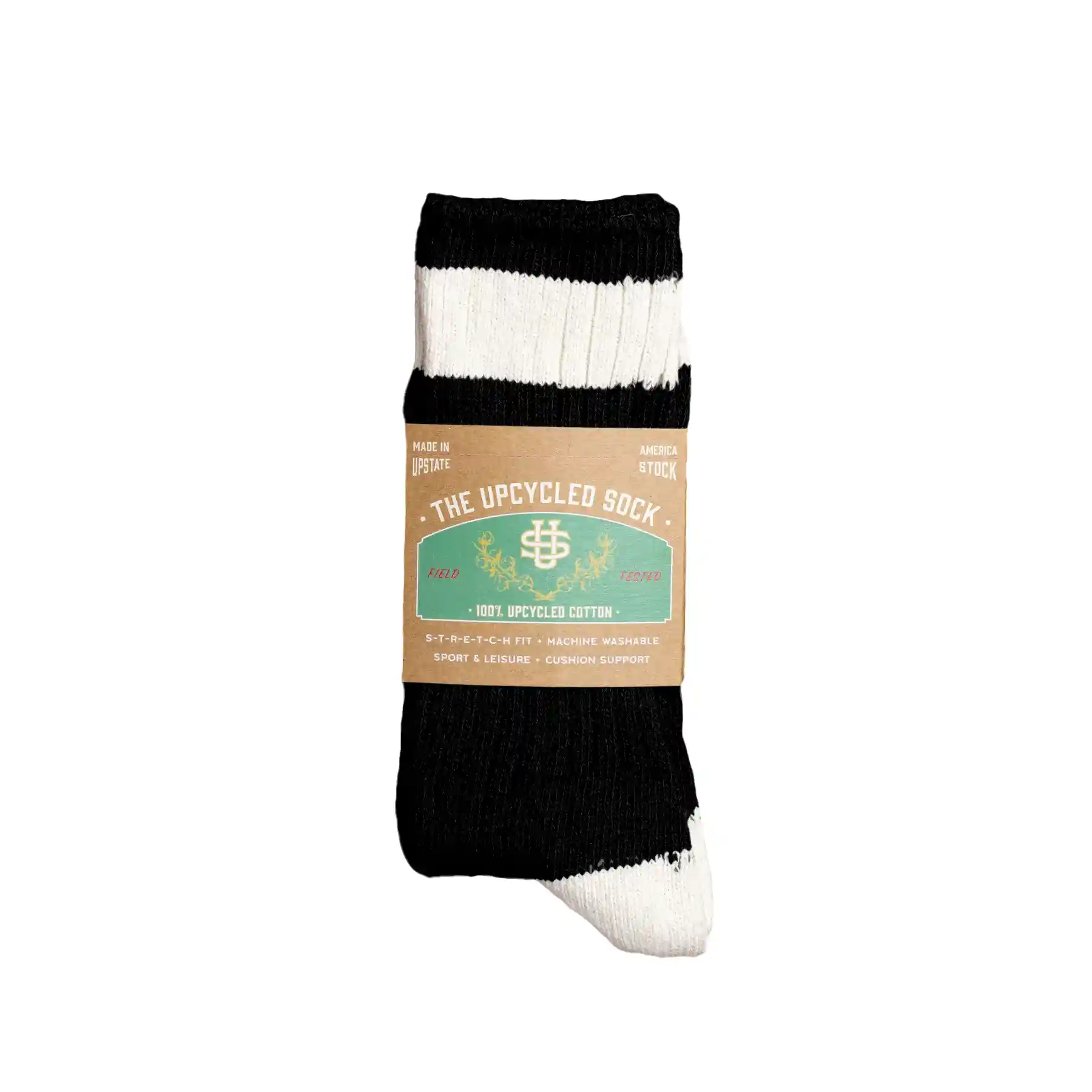 Upstate Stock The Upcycled Sock, black
