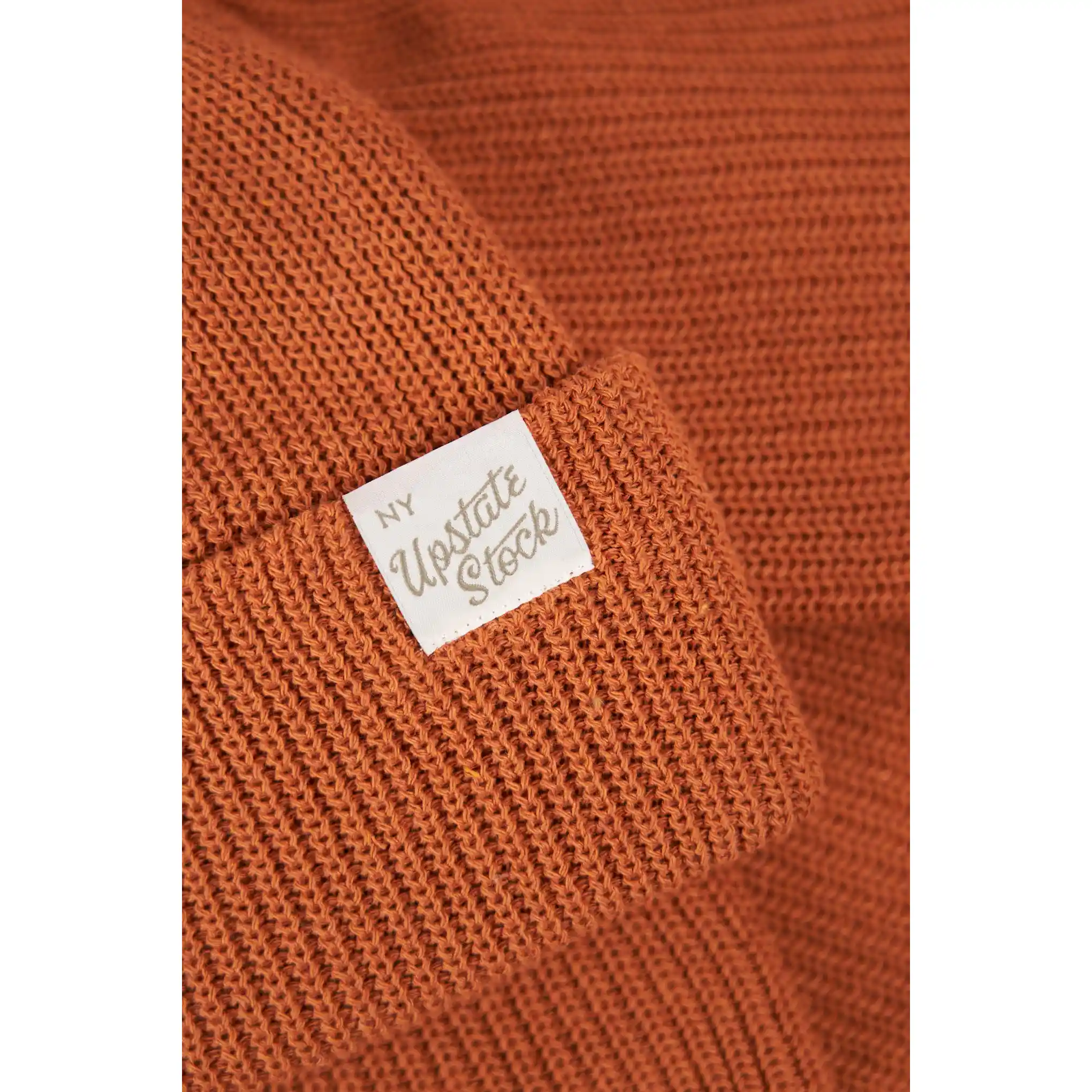 Upstate Stock Upcycled Cotton Watchcap, ochre - Image 2