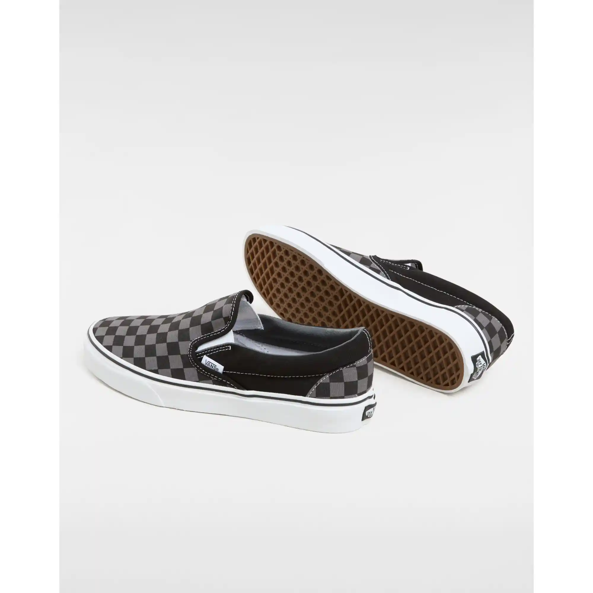 Vans Classic Slip-On, black/pewter checkerboard - Image 3