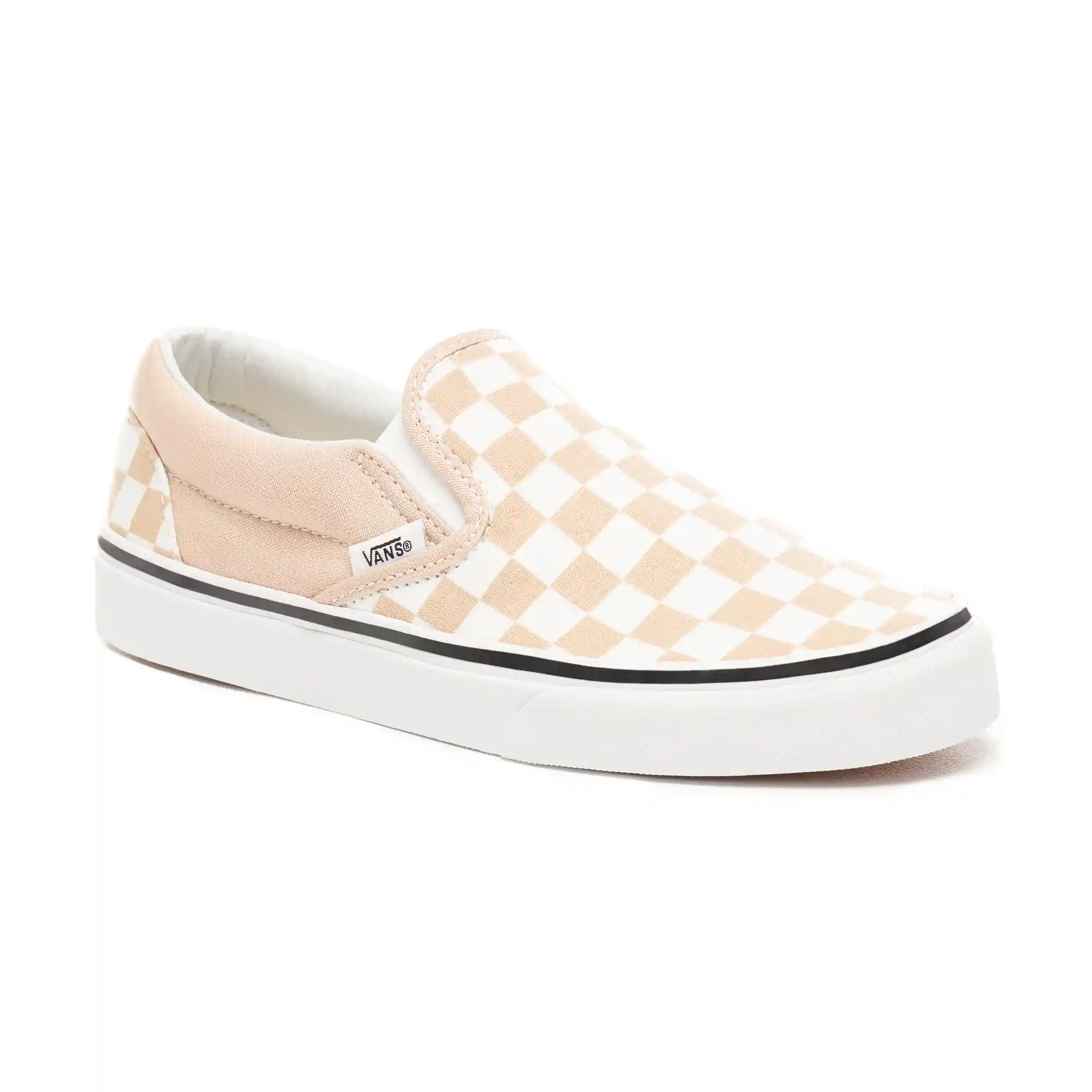 Vans Womens Classic Slip-On Shoes, (checkerboard) frappe/true white - Image 2