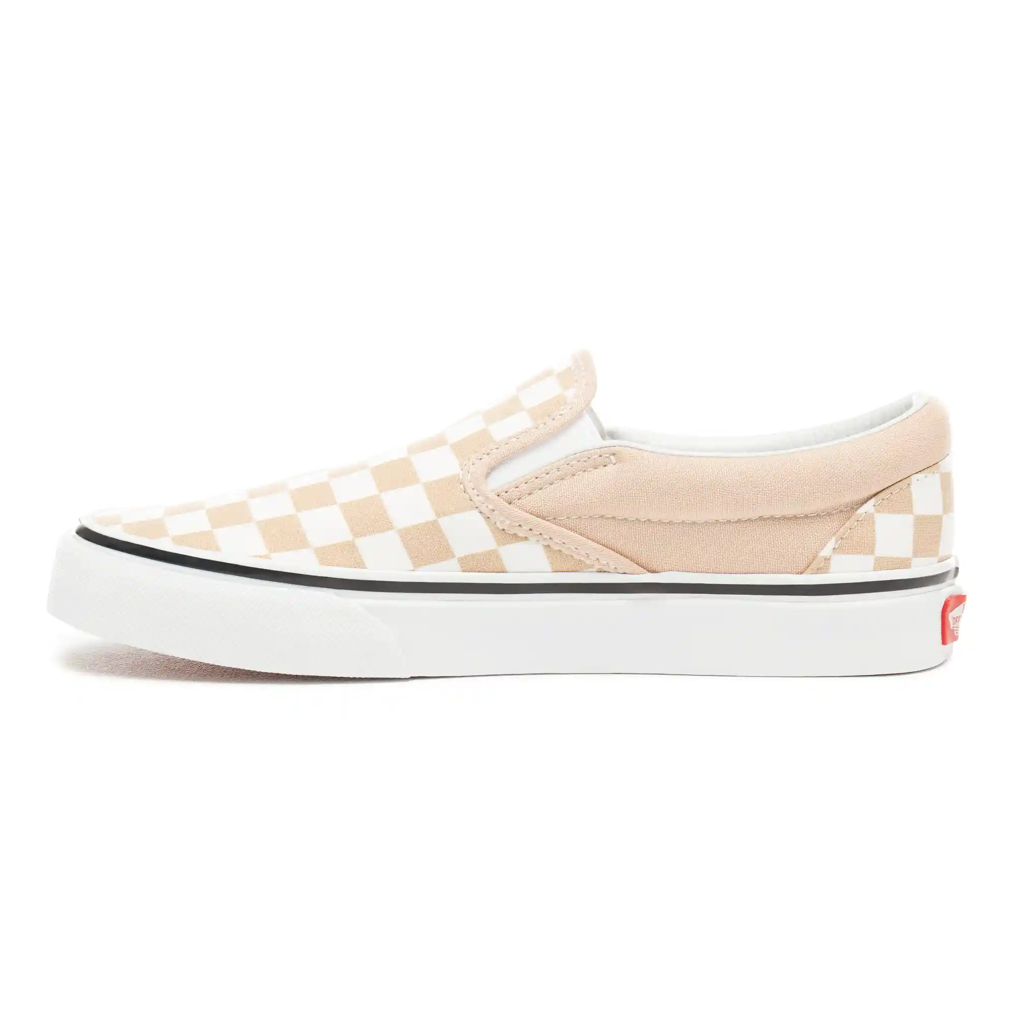 Vans Womens Classic Slip-On Shoes, (checkerboard) frappe/true white - Image 4