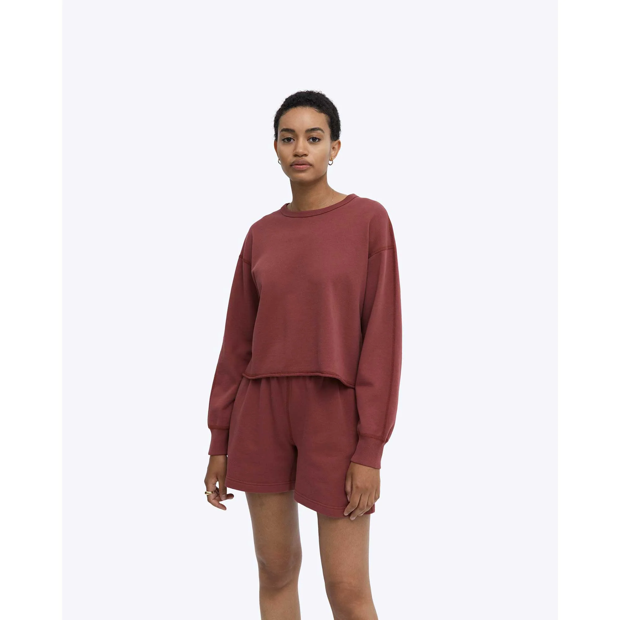 Reigning Champ Womens Cut-off Crewneck Lightweight Terry - Image 3