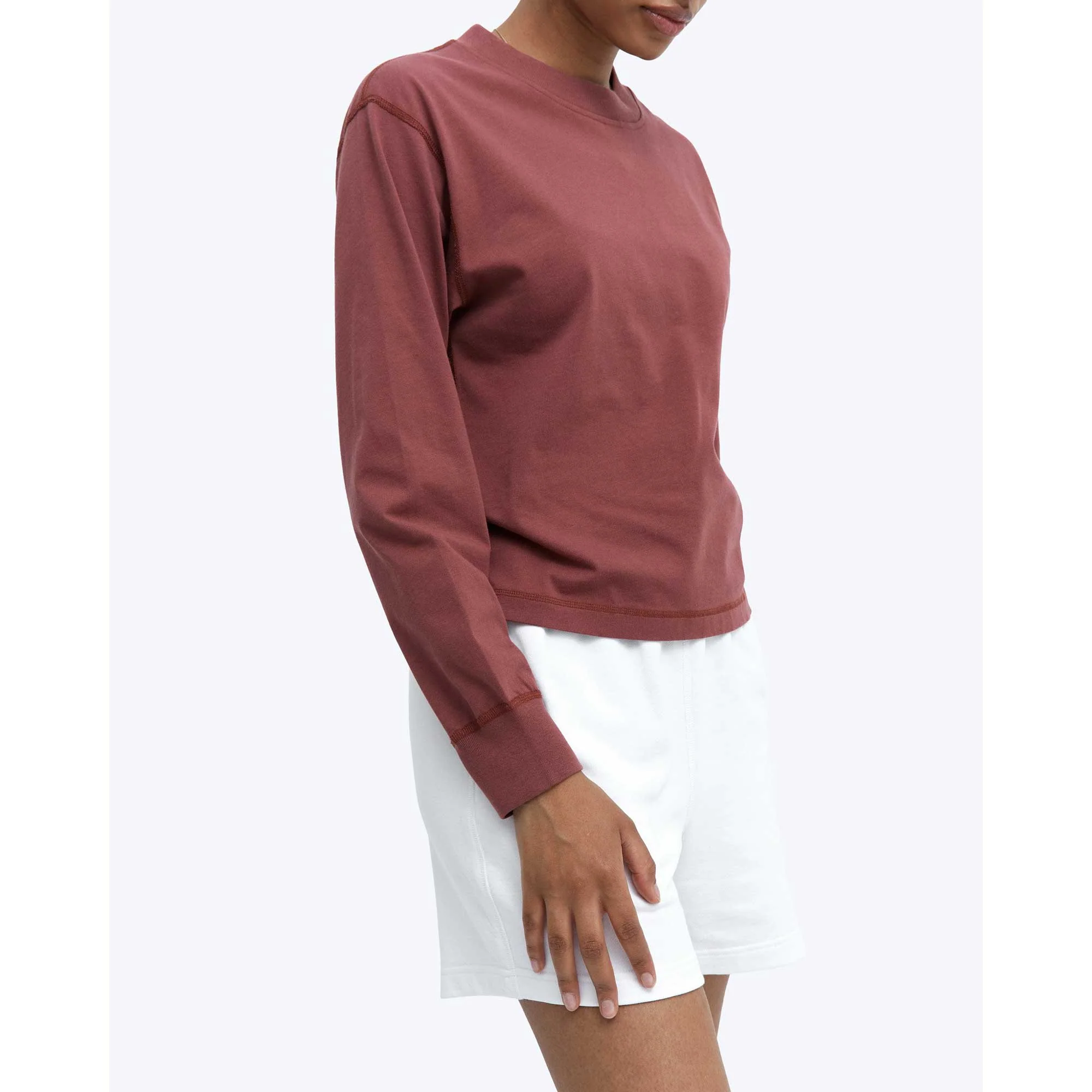 Reigning Champ Womens Mockneck Long Sleeve Midweight Jersey - Image 3